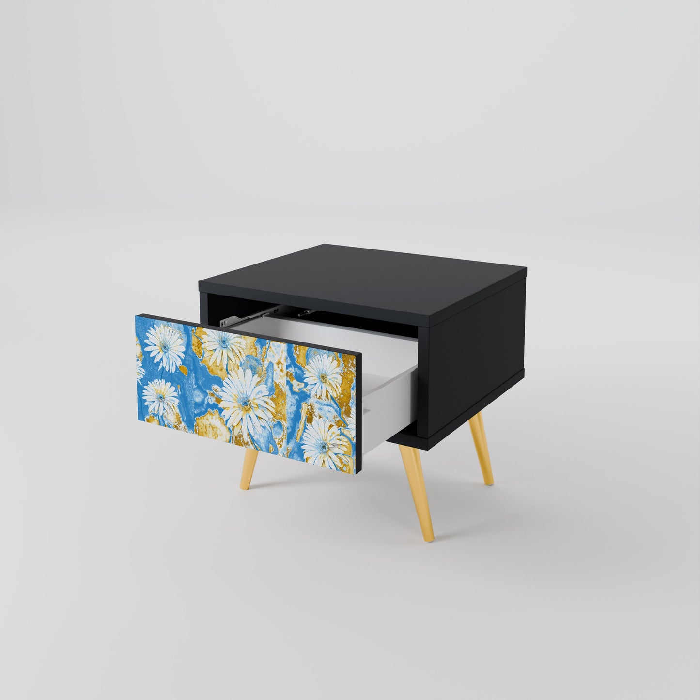 DAISY LUXE nattduksbord i svart finish
