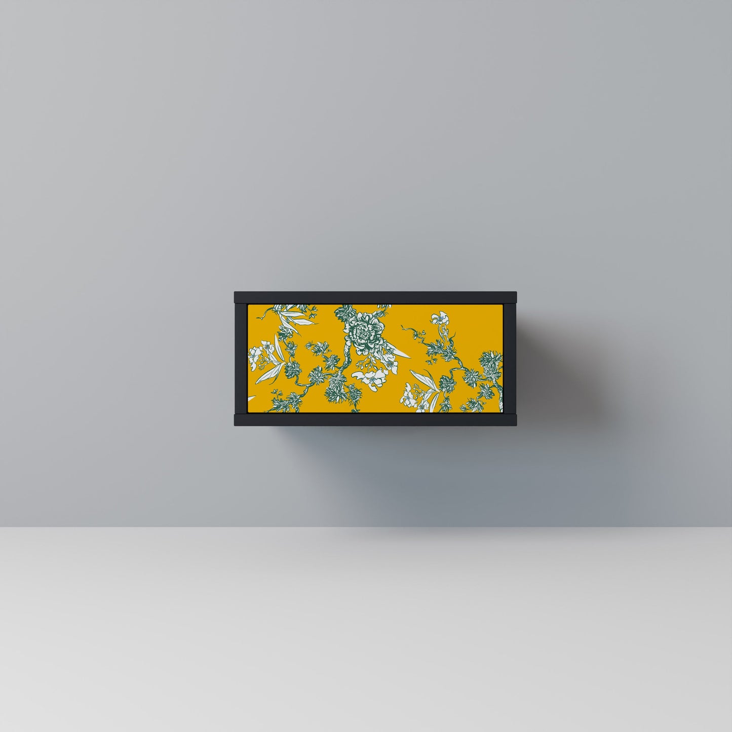 GULT CHINOISERIE-nattbord i svart finish