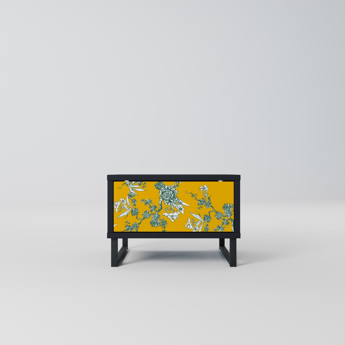 GULT CHINOISERIE-nattbord i svart finish