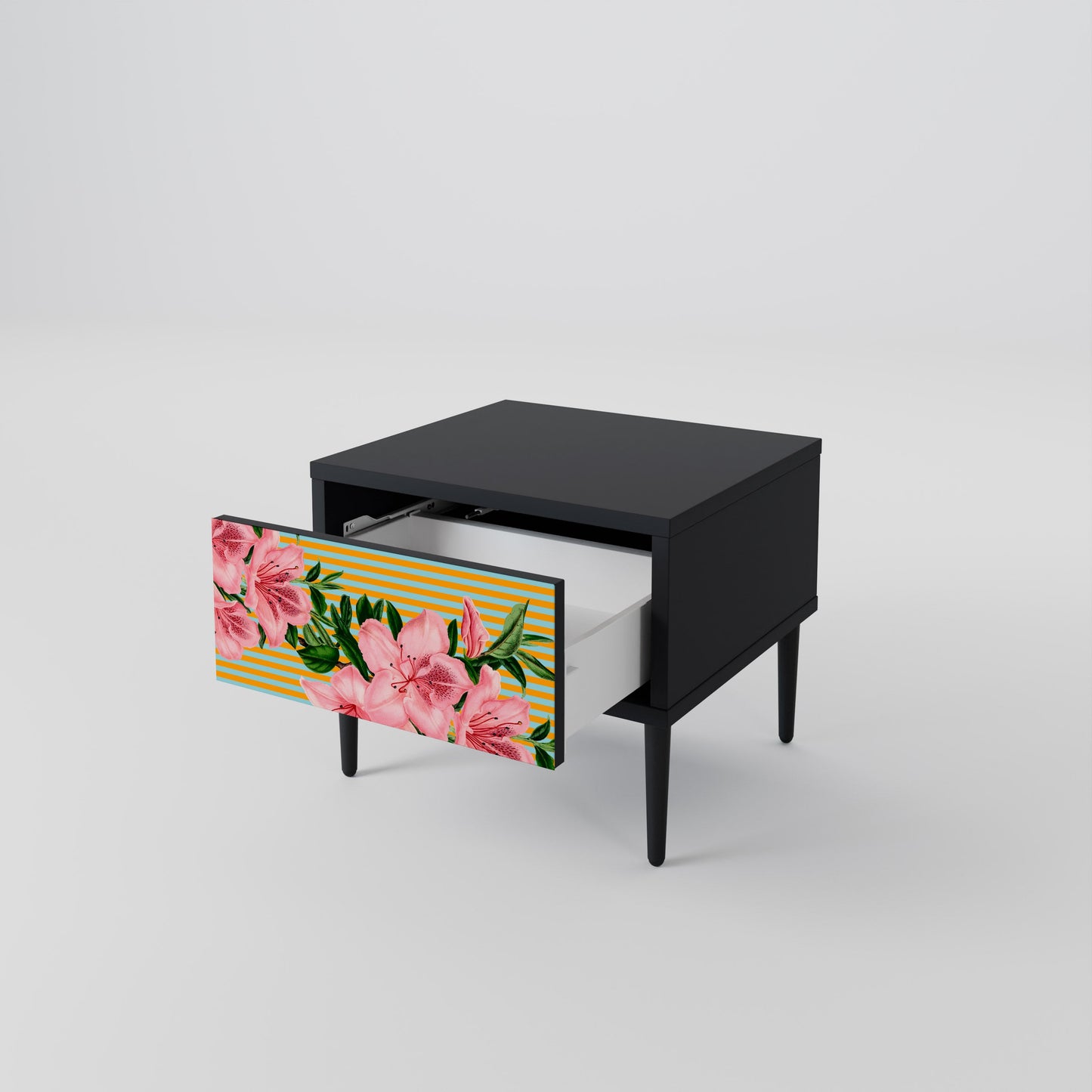 FRAGILE BEAUTY Nattduksbord i svart finish
