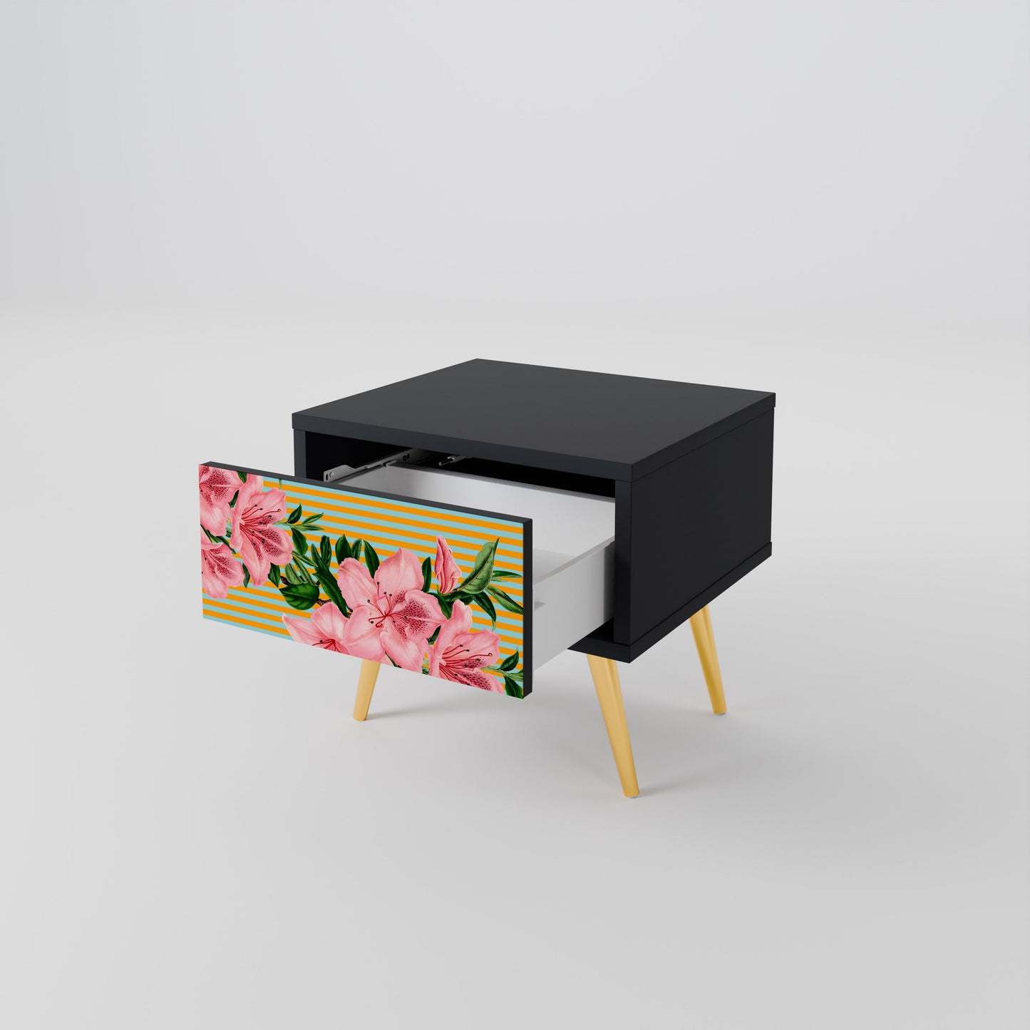 FRAGILE BEAUTY Nattduksbord i svart finish