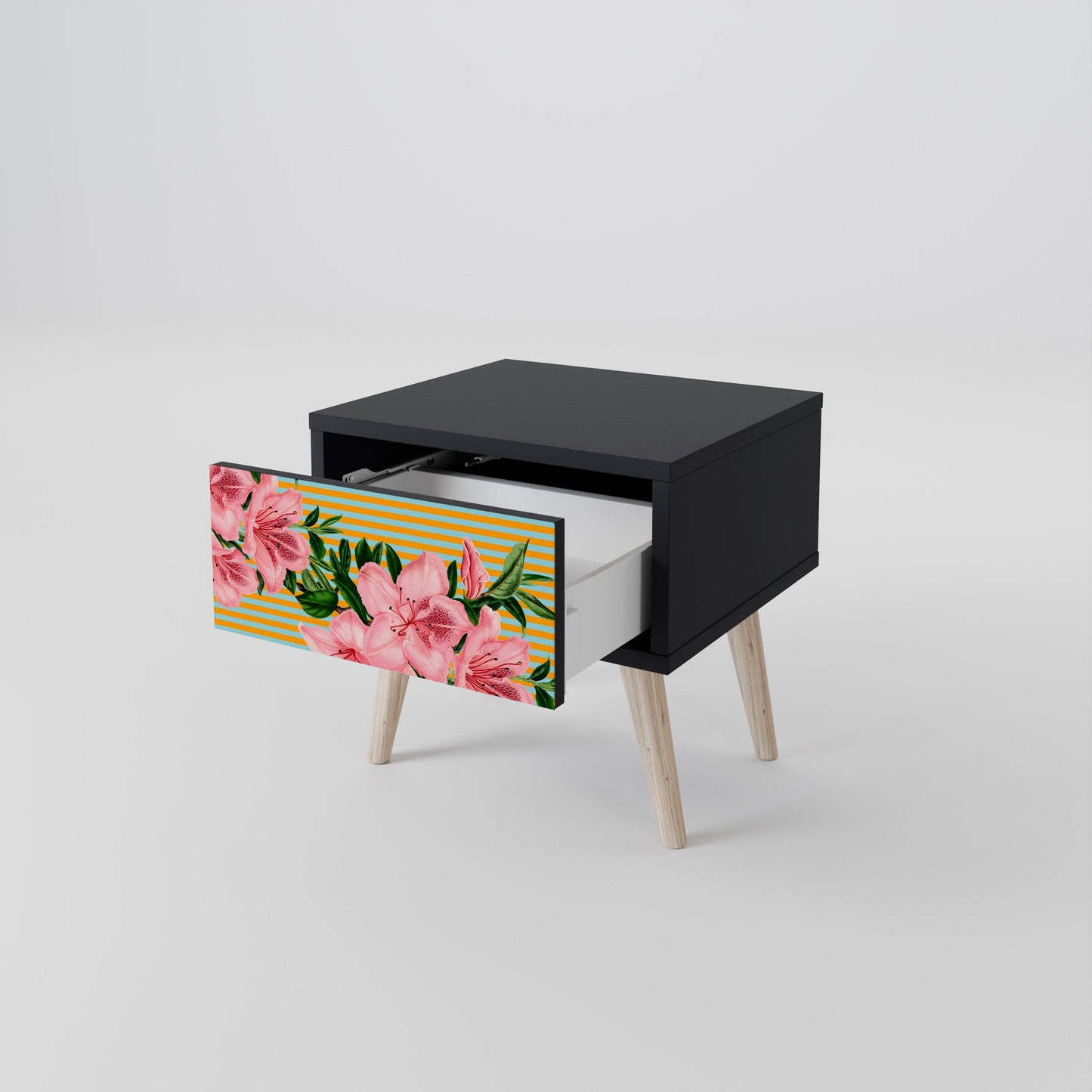 FRAGILE BEAUTY Nattduksbord i svart finish