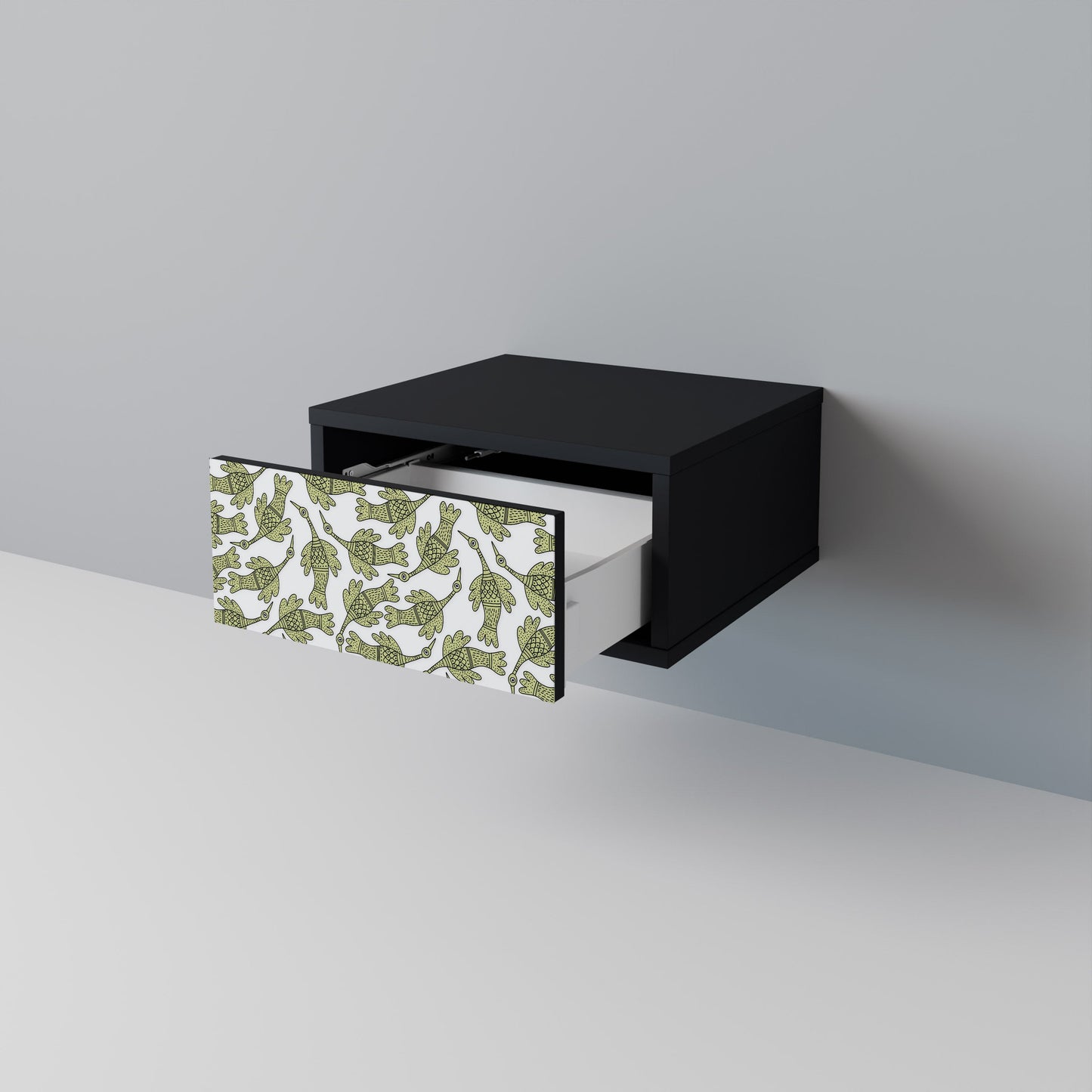 SEEDLING SONGBIRD Nightstand in Black Finish