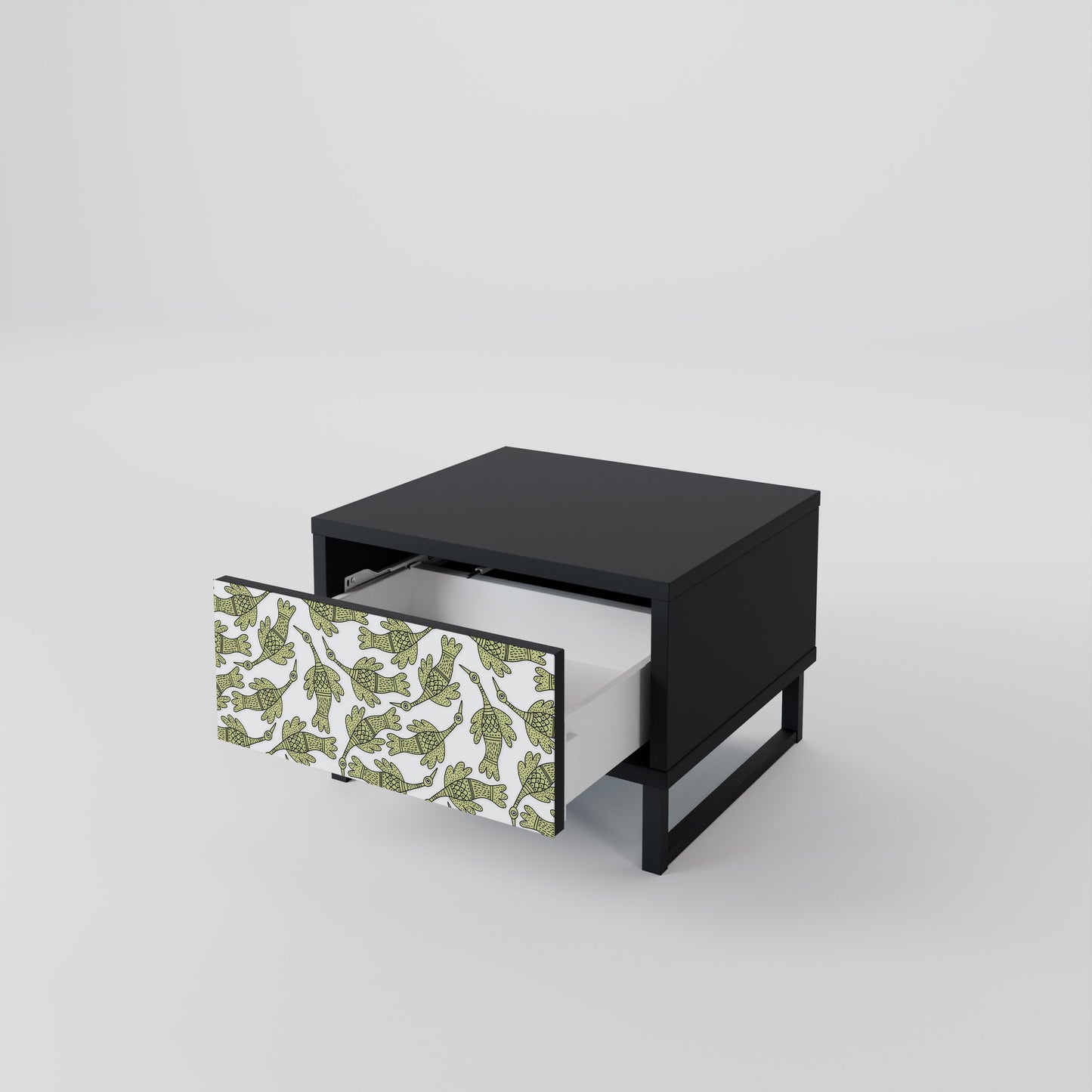 SEEDLING SONGBIRD Nightstand in Black Finish