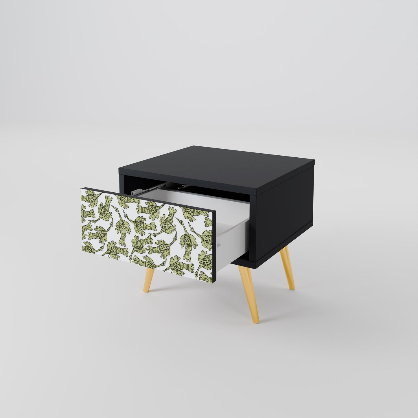 SEEDLING SONGBIRD Nightstand in Black Finish