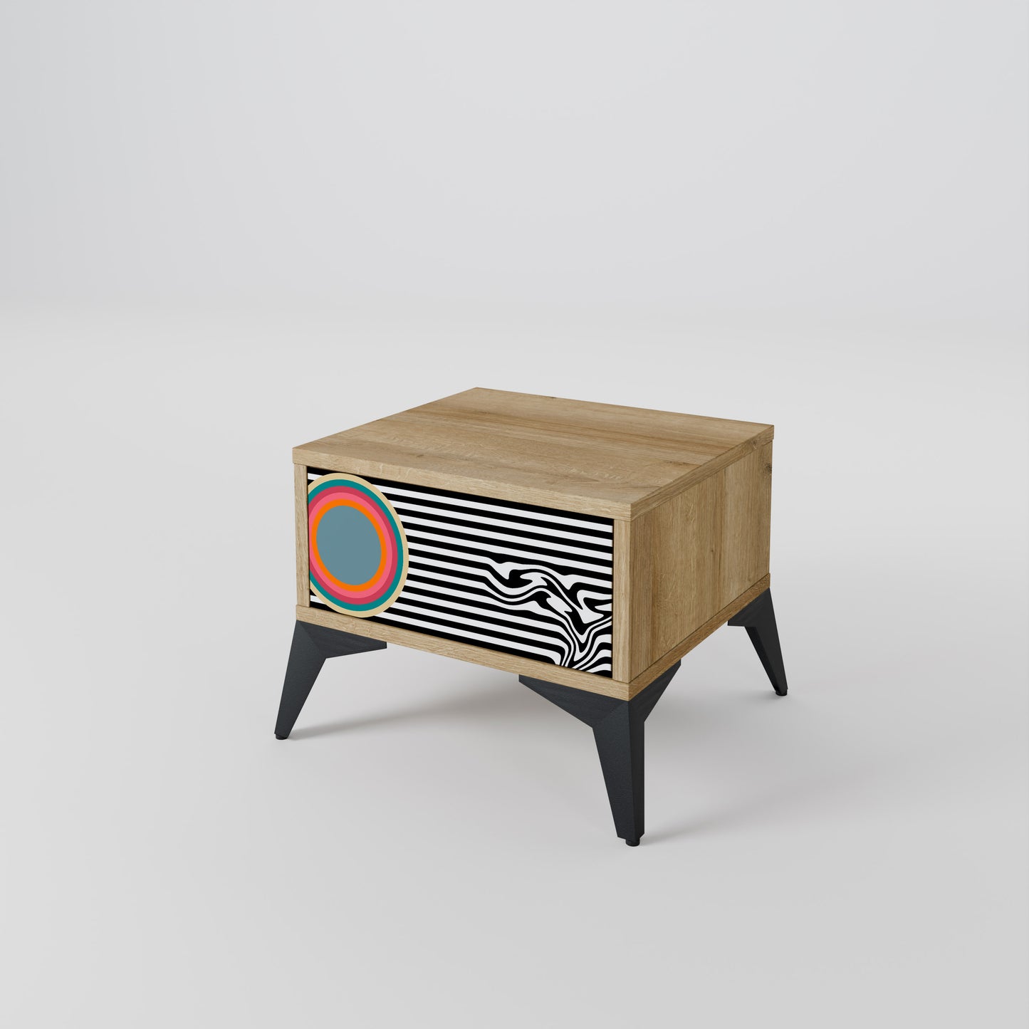 SPECTRA SHOWCASE Nightstand in Oak Effect