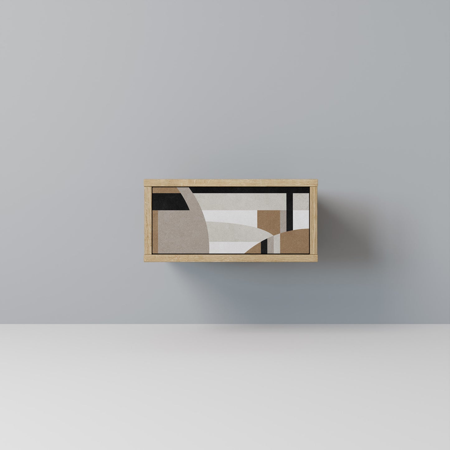 DELICATE MEMENTO Nightstand in Oak Effect