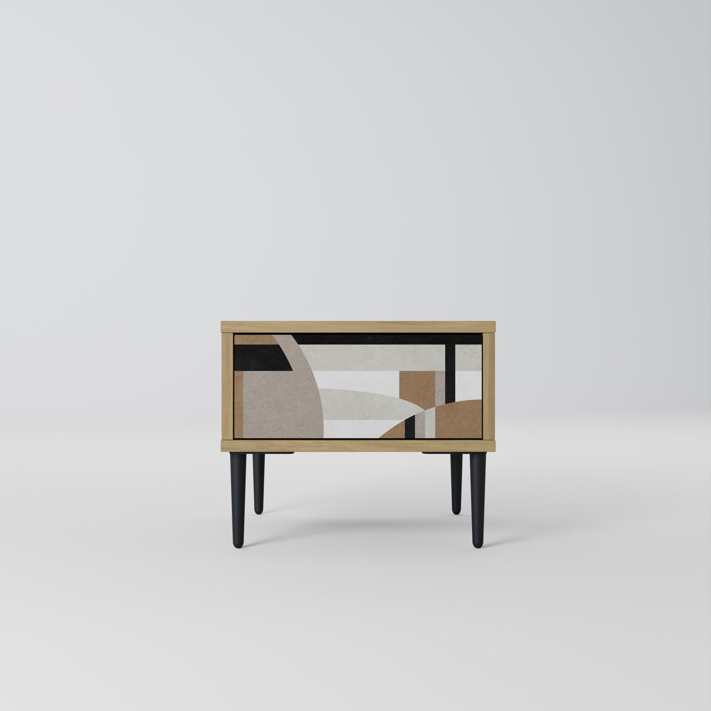 DELICATE MEMENTO Nightstand in Oak Effect
