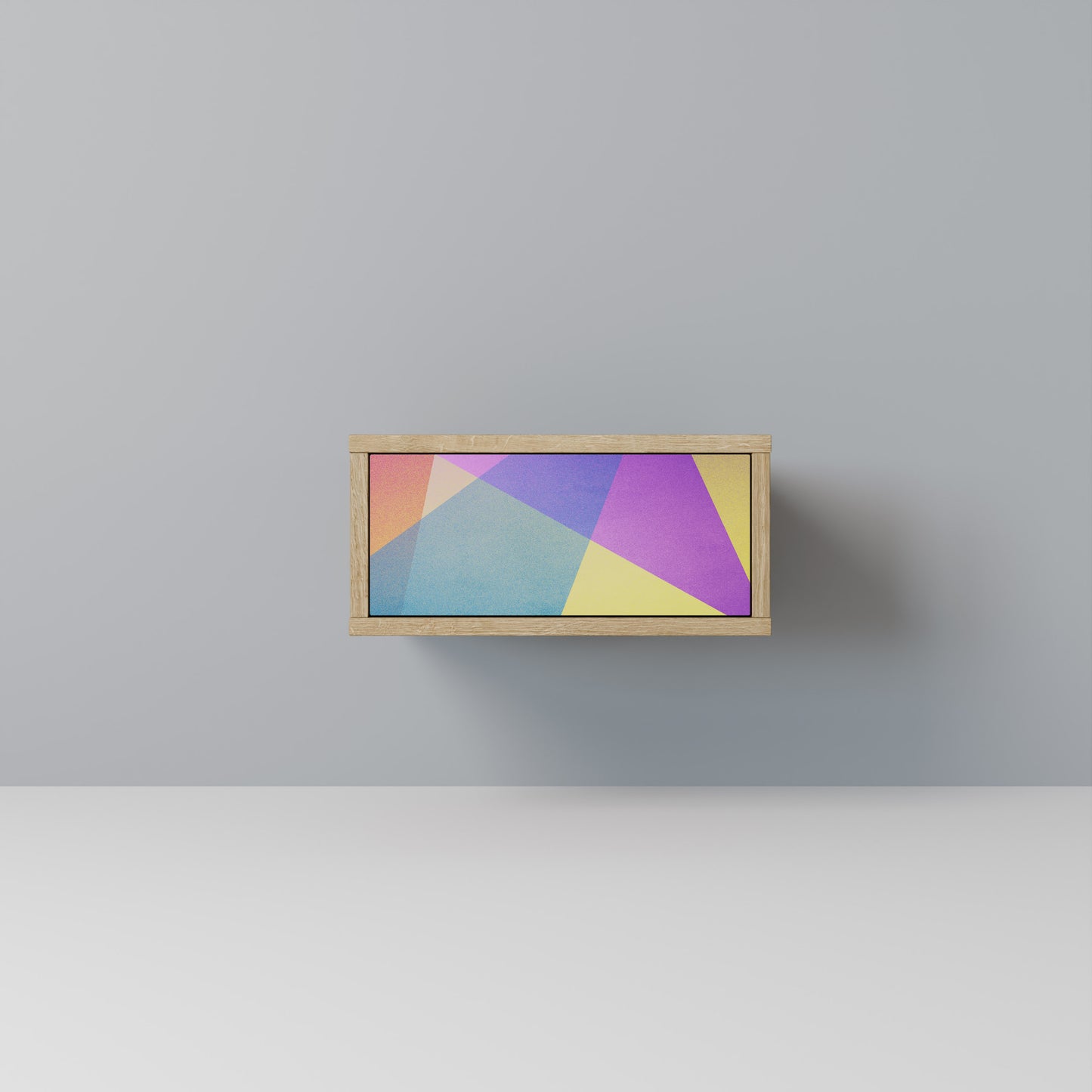 LJUS GEOMETRY Nattduksbord i ekeffekt