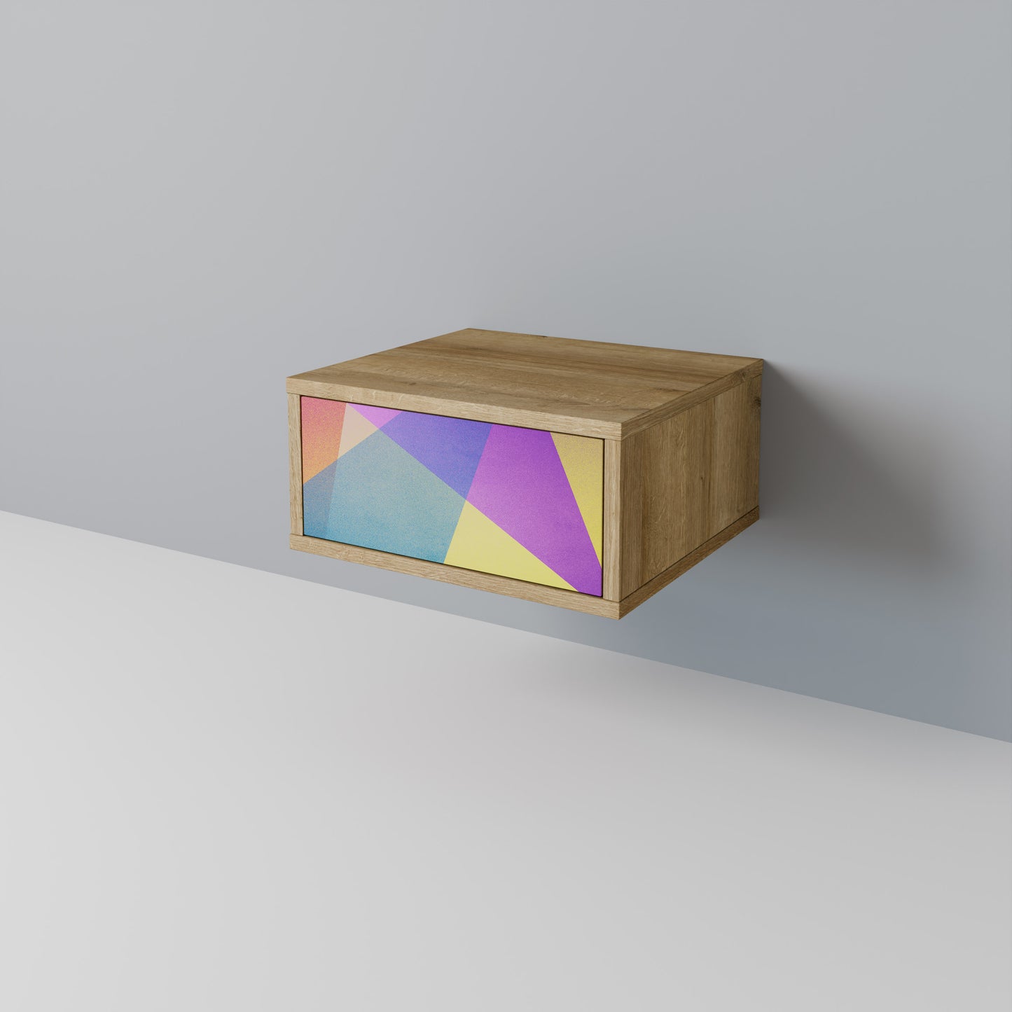 LJUS GEOMETRY Nattduksbord i ekeffekt