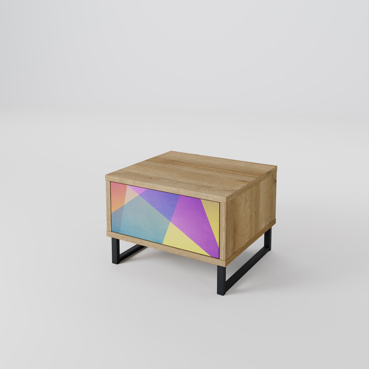 LJUS GEOMETRY Nattduksbord i ekeffekt