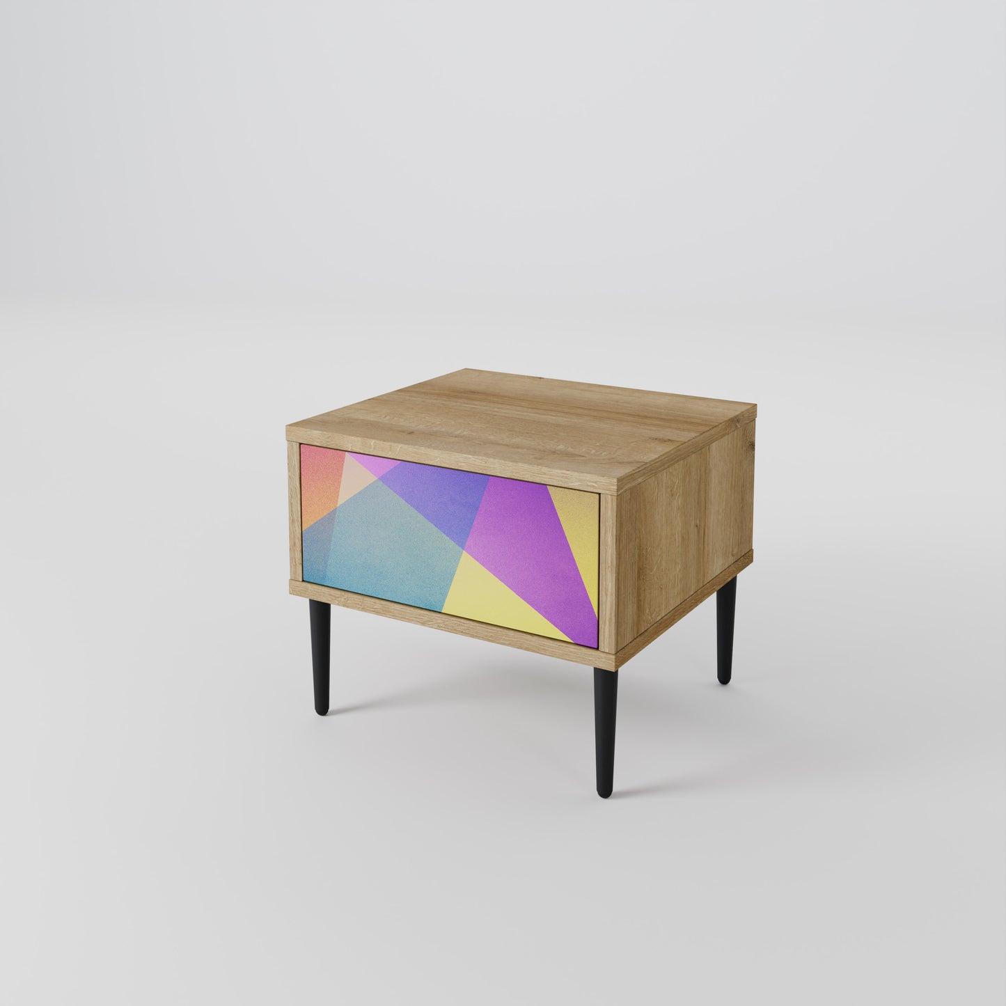 LJUS GEOMETRY Nattduksbord i ekeffekt