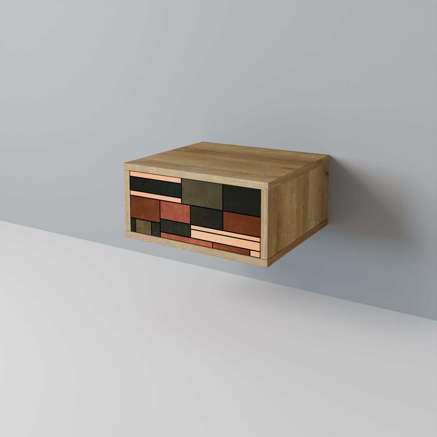 FIGURES OF NATURE Nightstand in Oak Effect