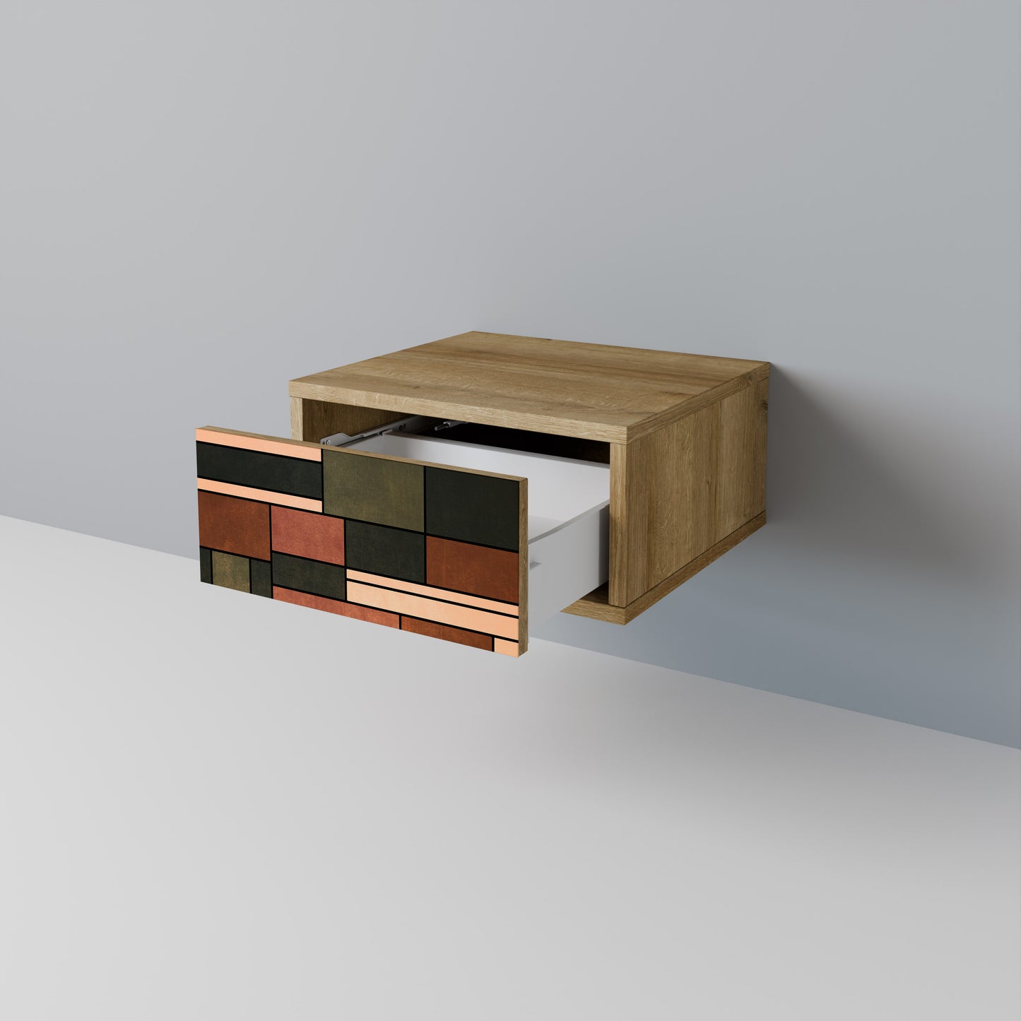 FIGURES OF NATURE Nightstand in Oak Effect