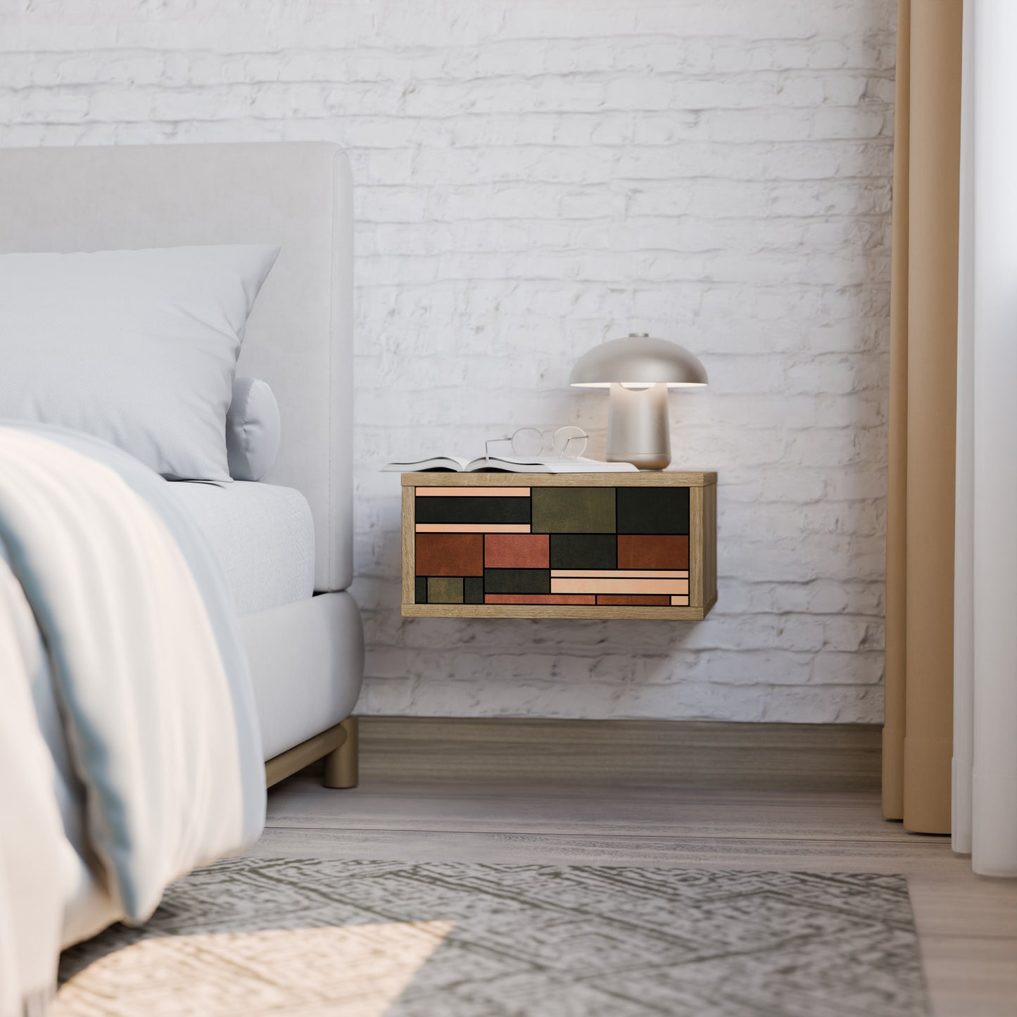 FIGURES OF NATURE Nightstand in Oak Effect