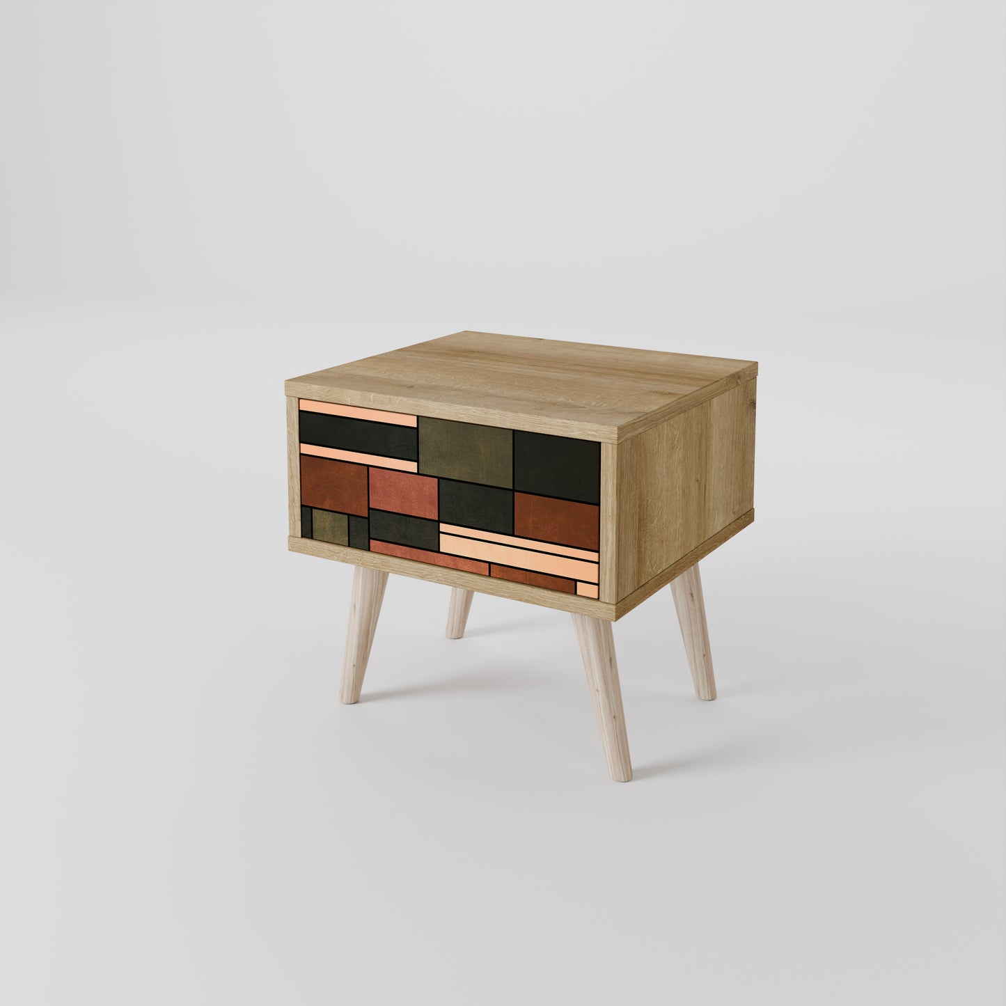 FIGURES OF NATURE Nightstand in Oak Effect