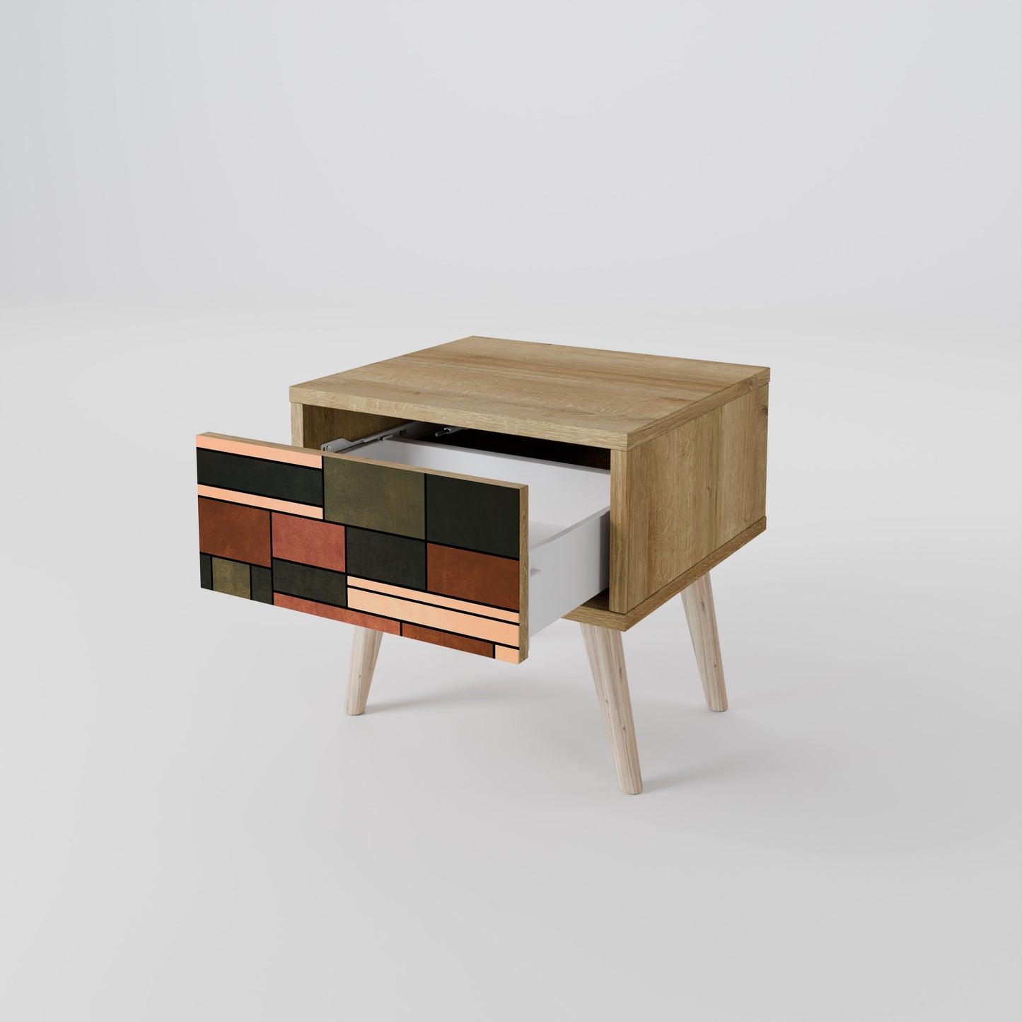 FIGURES OF NATURE Nightstand in Oak Effect
