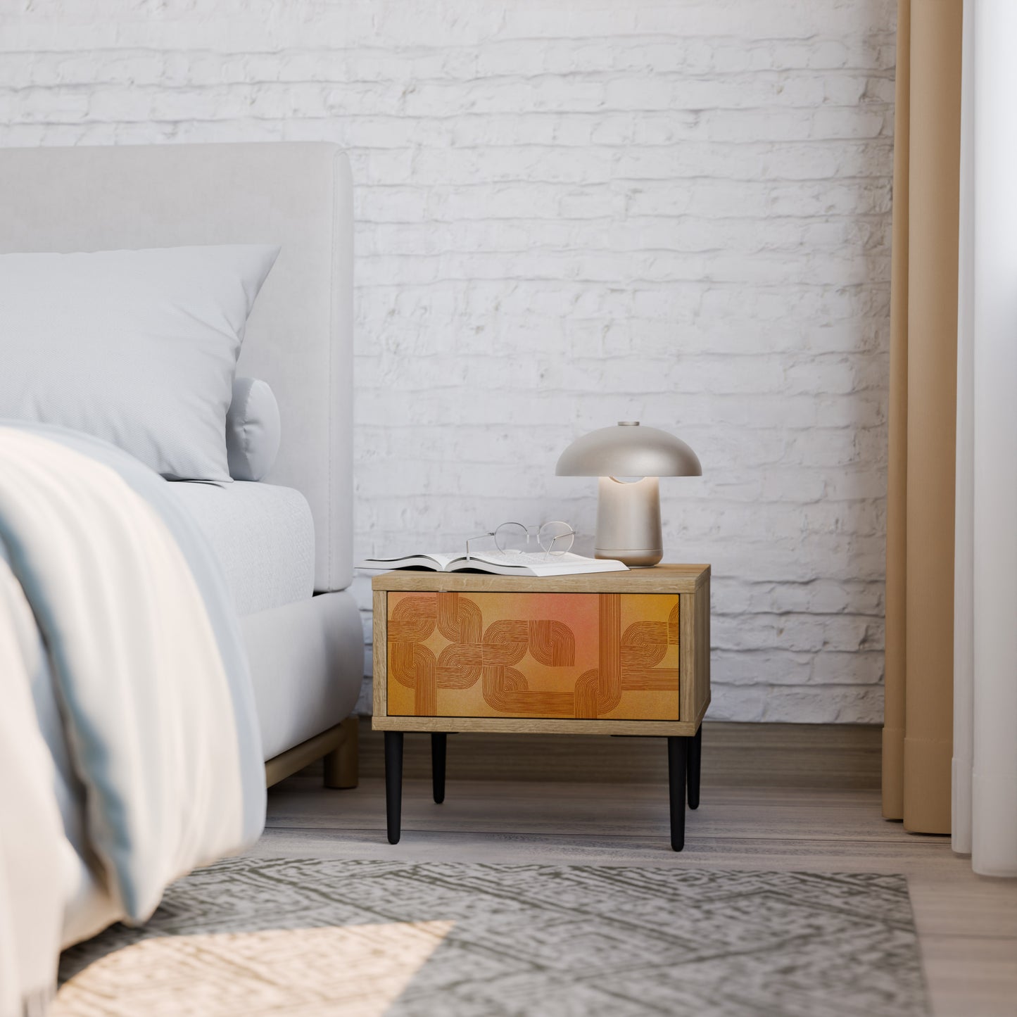 STRENGTHENING RELATION Nightstand in Oak Effect