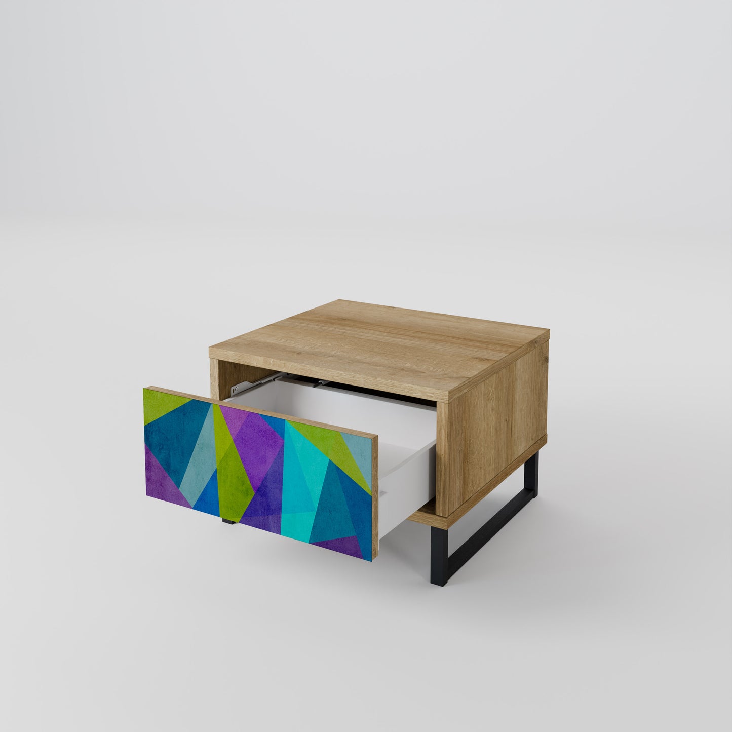 KALL SHOWCASE Nattduksbord i Oak Effect