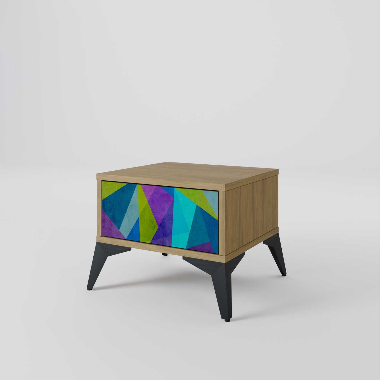 KALL SHOWCASE Nattduksbord i Oak Effect