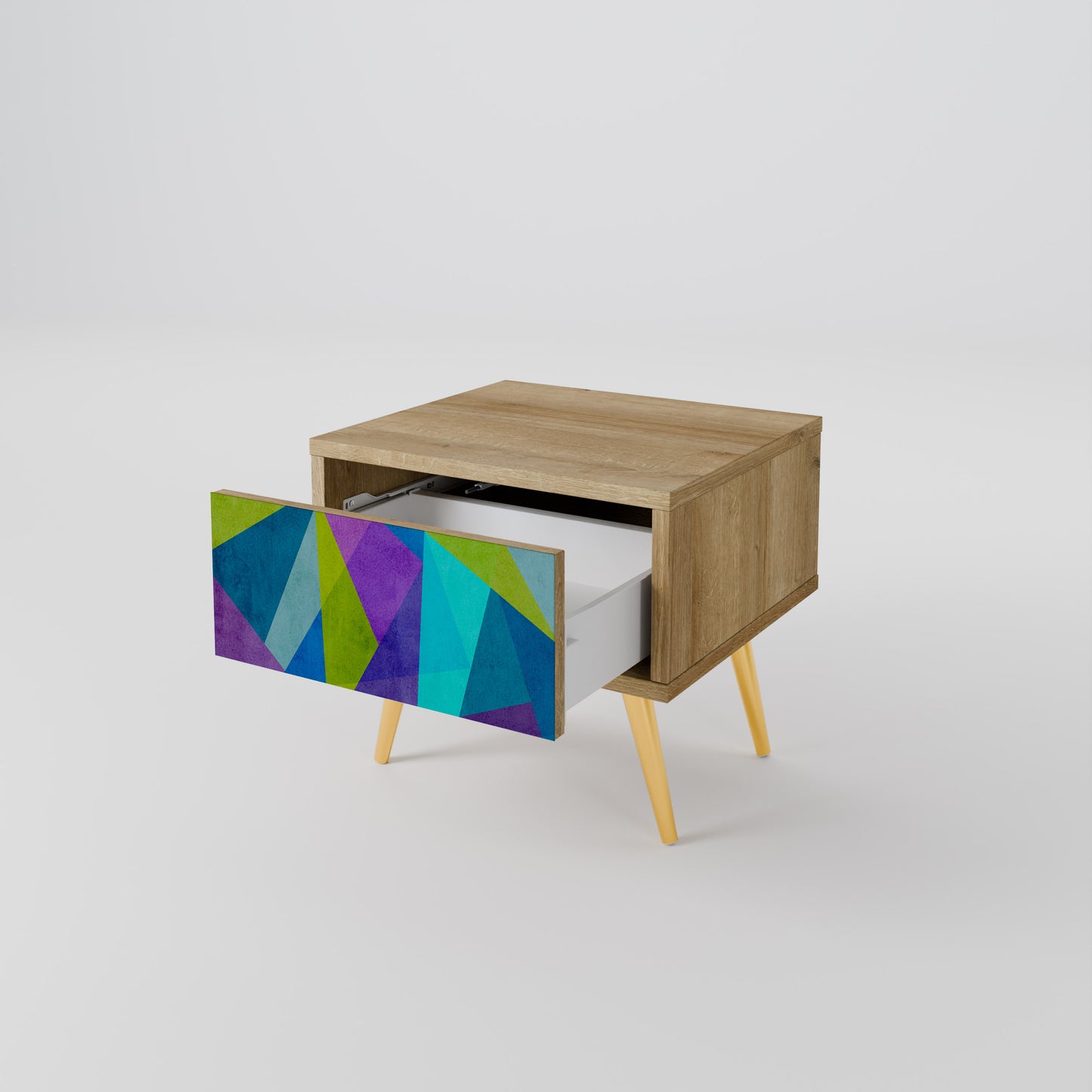 KALL SHOWCASE Nattduksbord i Oak Effect