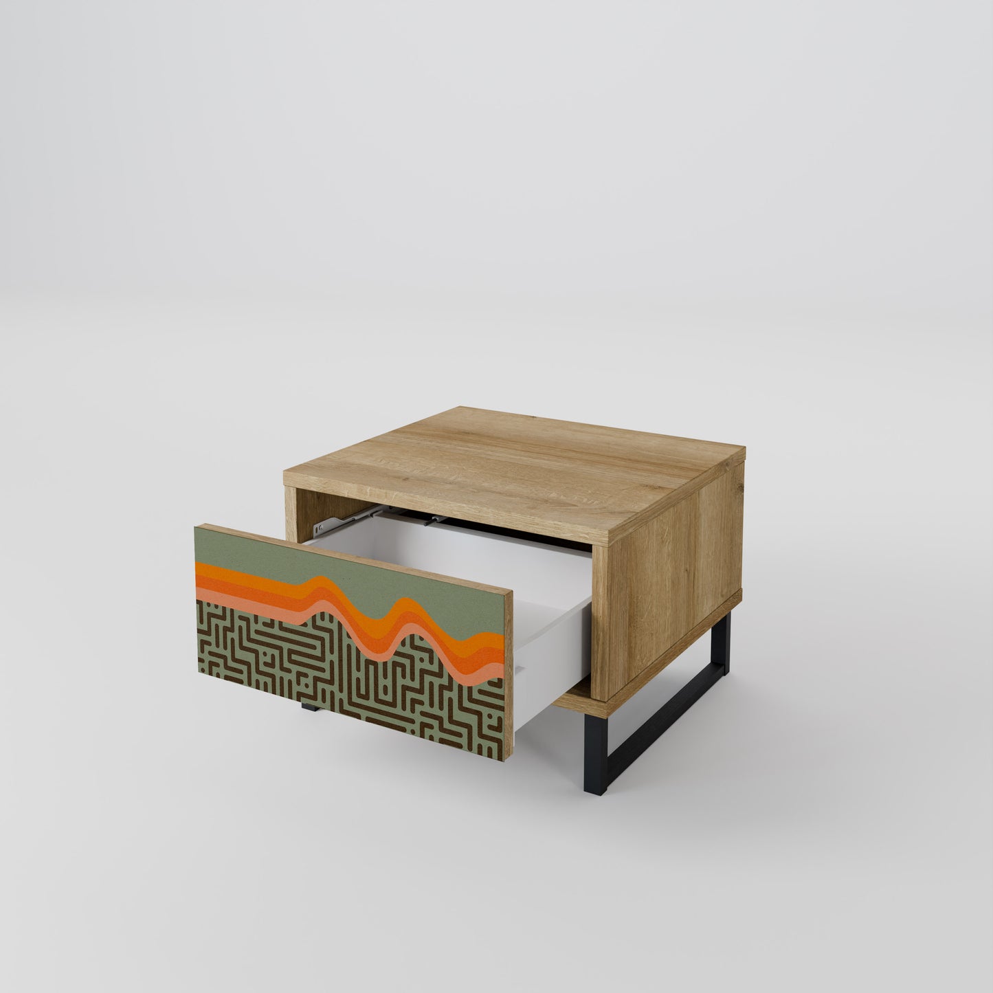 SIMPLE SOLUTIONS Nightstand in Oak Effect