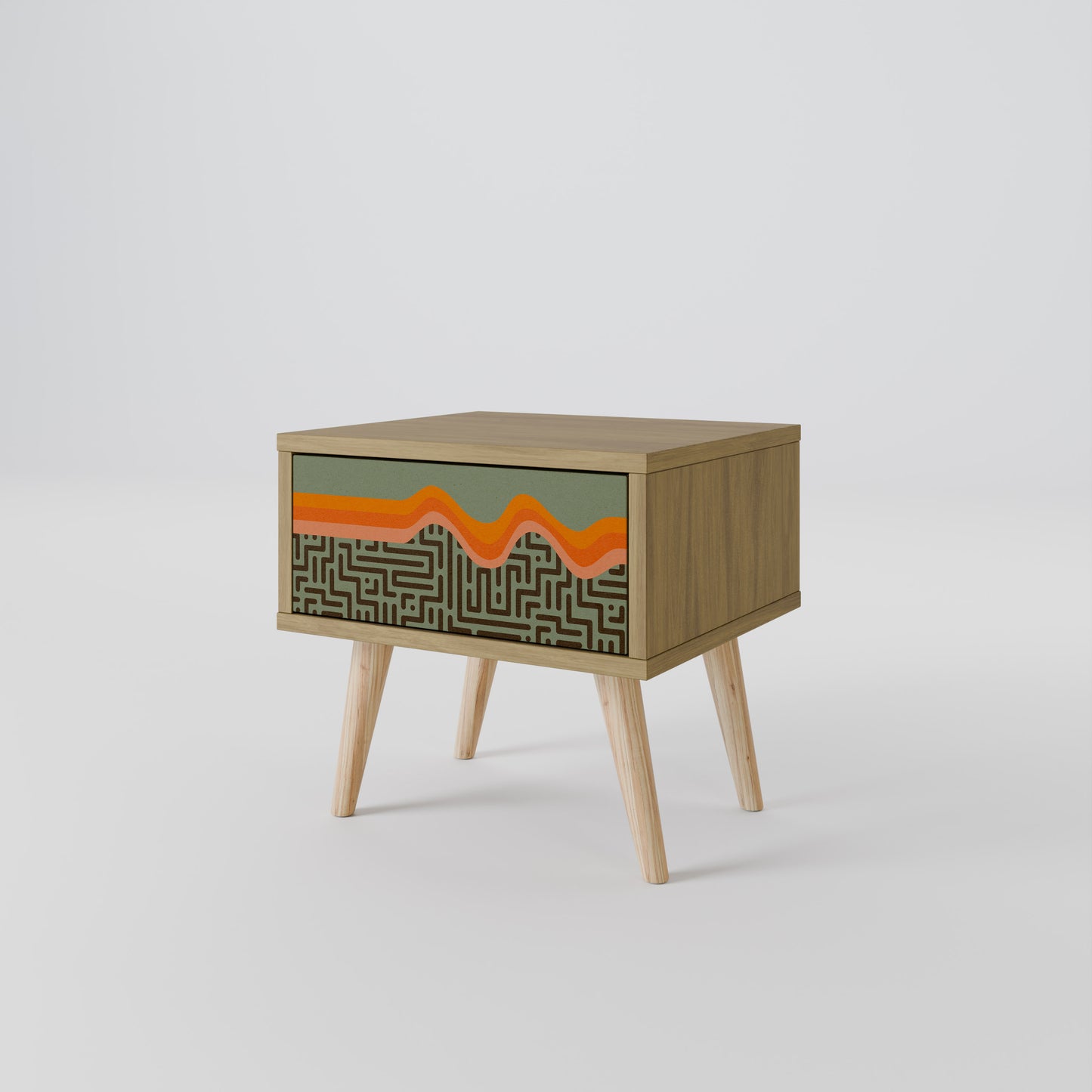 SIMPLE SOLUTIONS Nightstand in Oak Effect