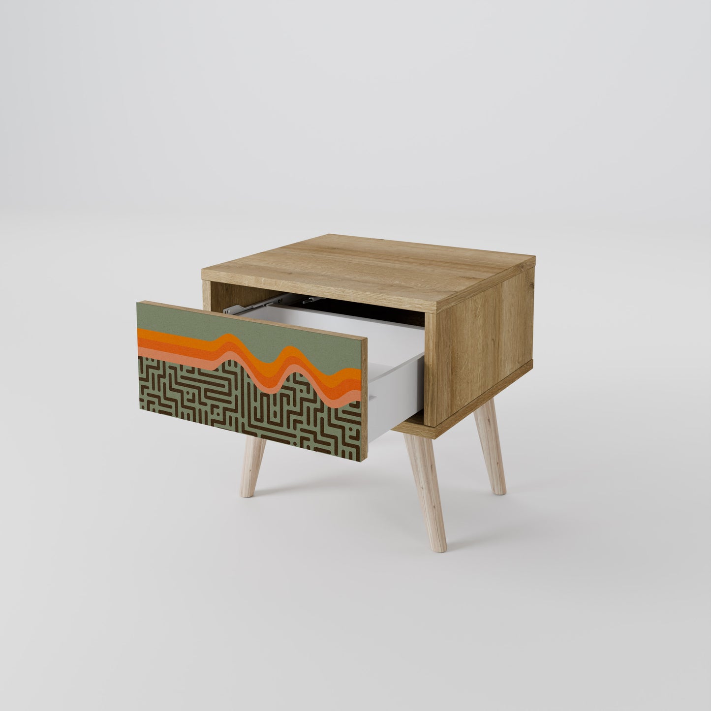 SIMPLE SOLUTIONS Nightstand in Oak Effect