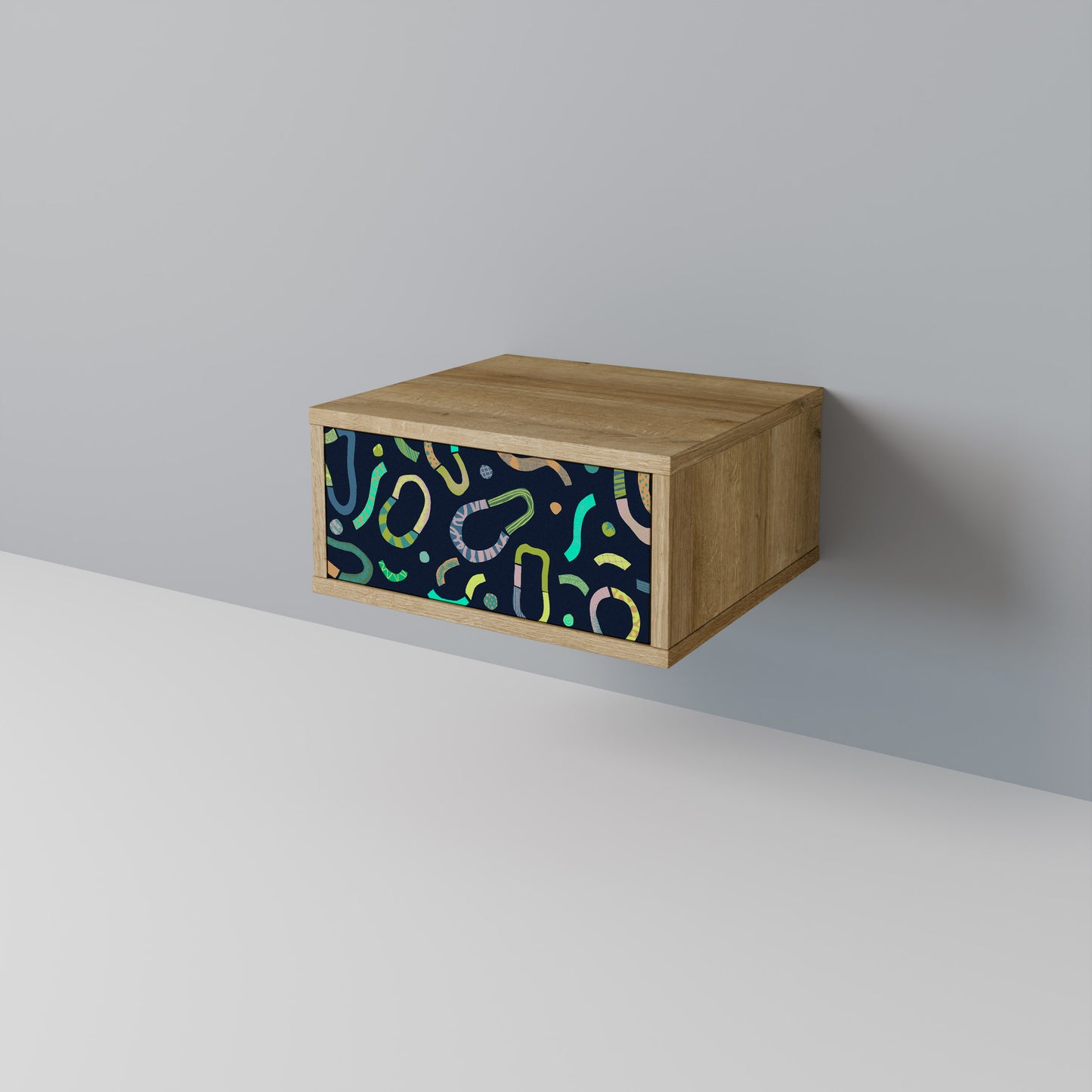 CONTRAST DANCE Nightstand in Oak Effect