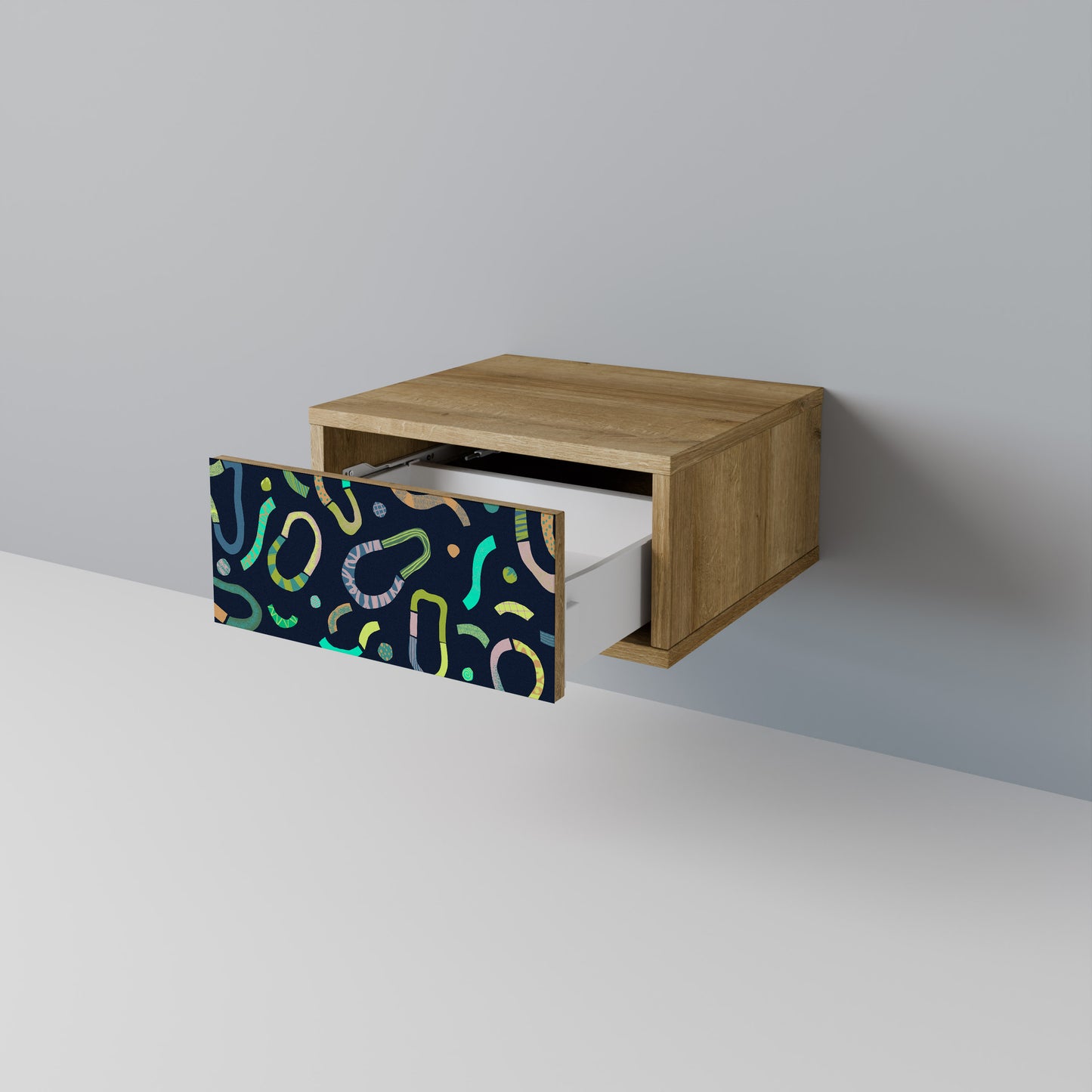 CONTRAST DANCE Nightstand in Oak Effect