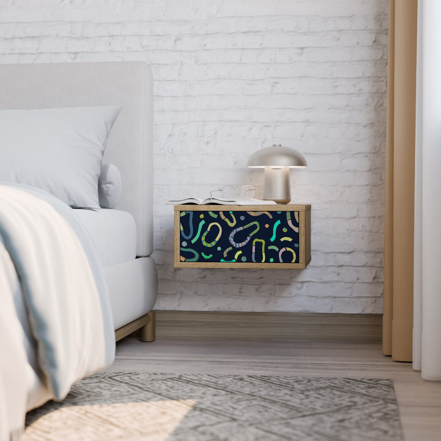 CONTRAST DANCE Nightstand in Oak Effect