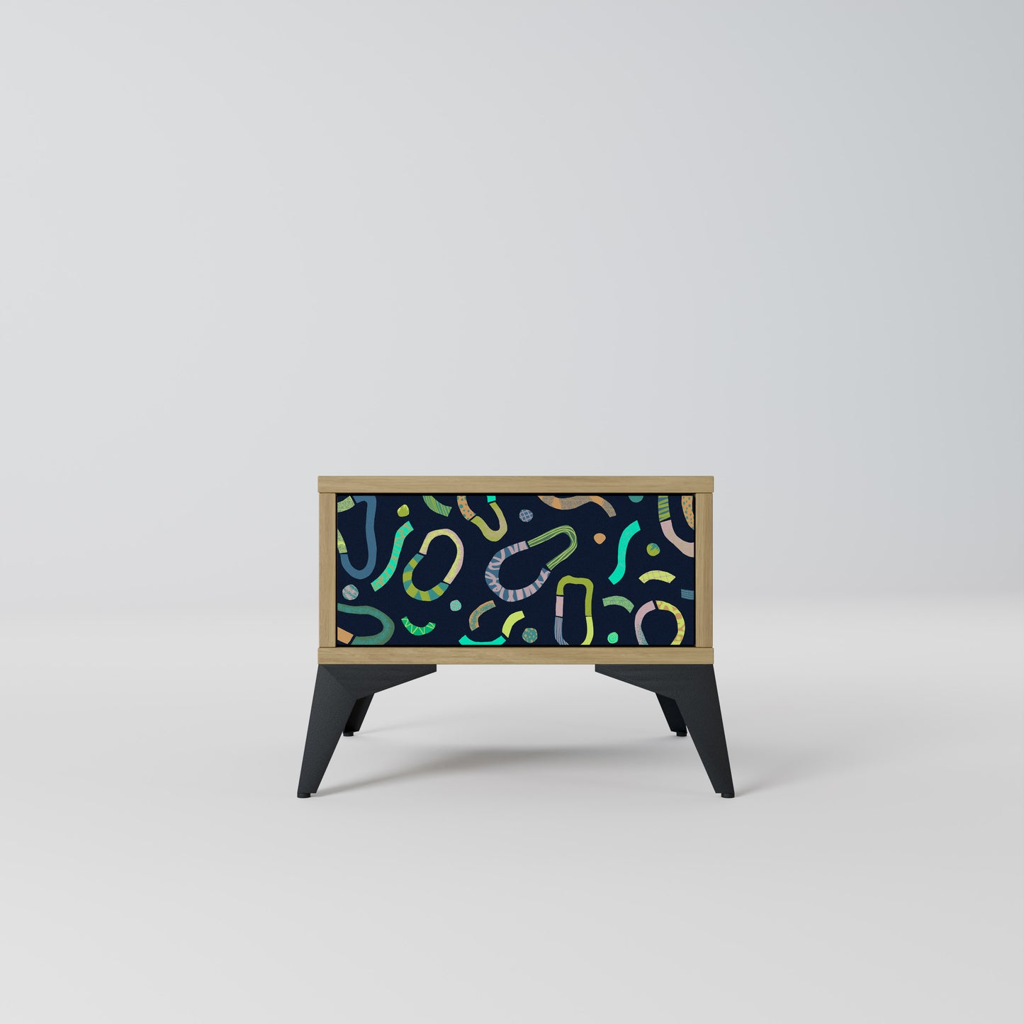 CONTRAST DANCE Nightstand in Oak Effect
