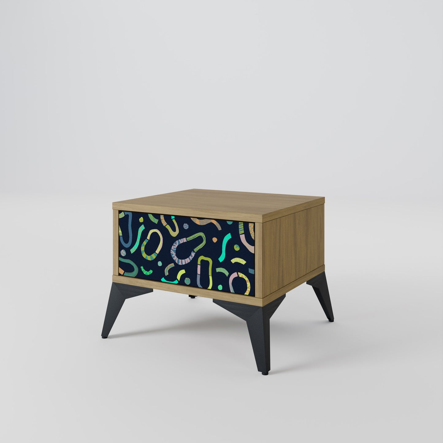 CONTRAST DANCE Nightstand in Oak Effect