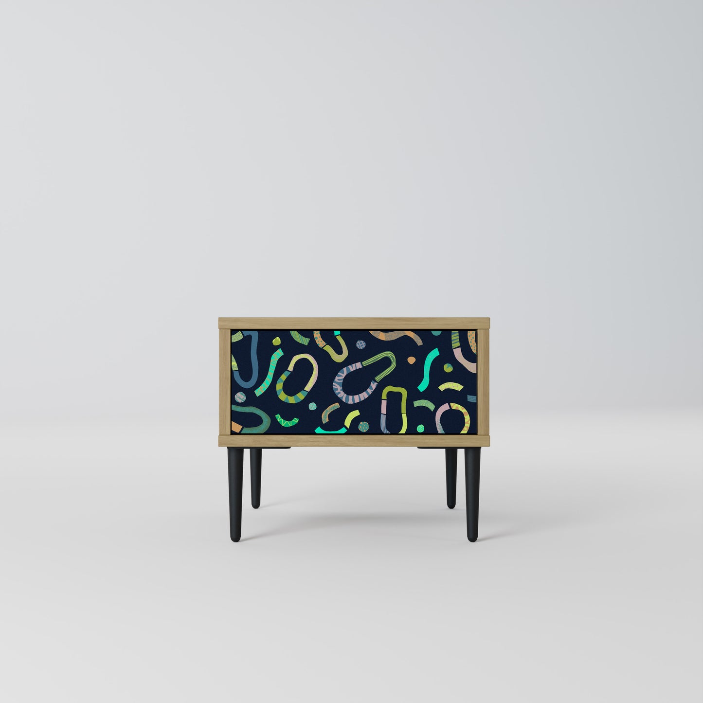 CONTRAST DANCE Nightstand in Oak Effect