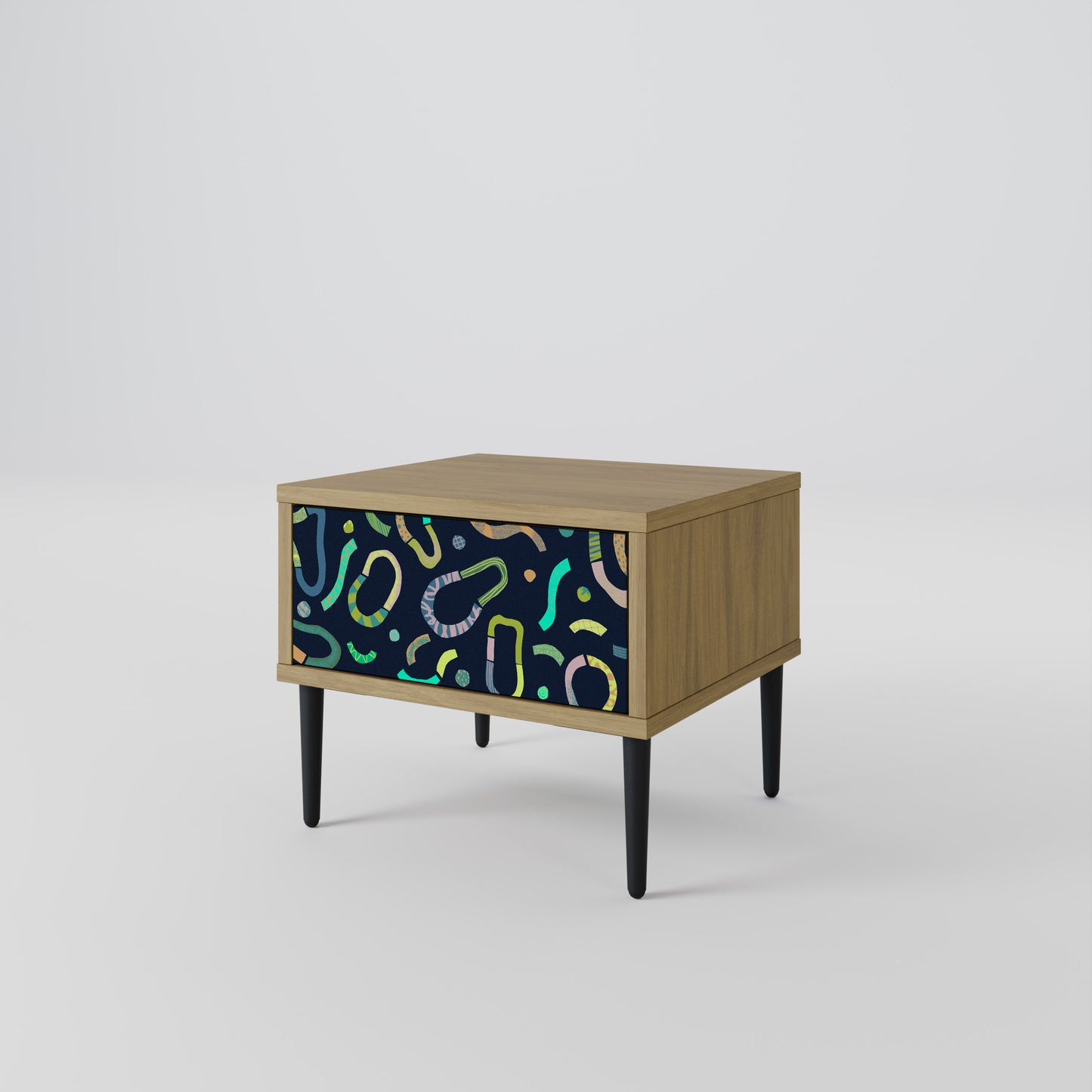 CONTRAST DANCE Nightstand in Oak Effect