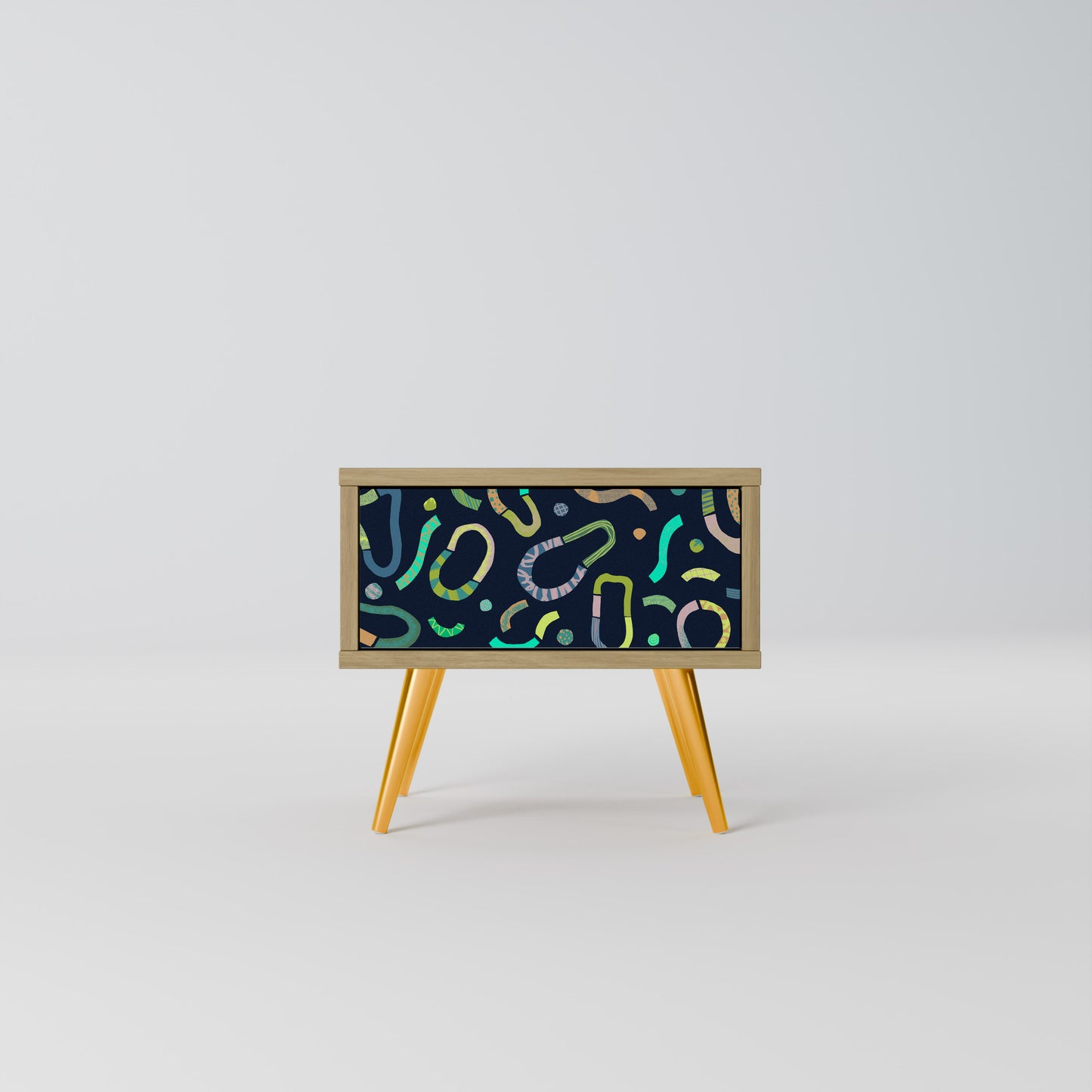 CONTRAST DANCE Nightstand in Oak Effect