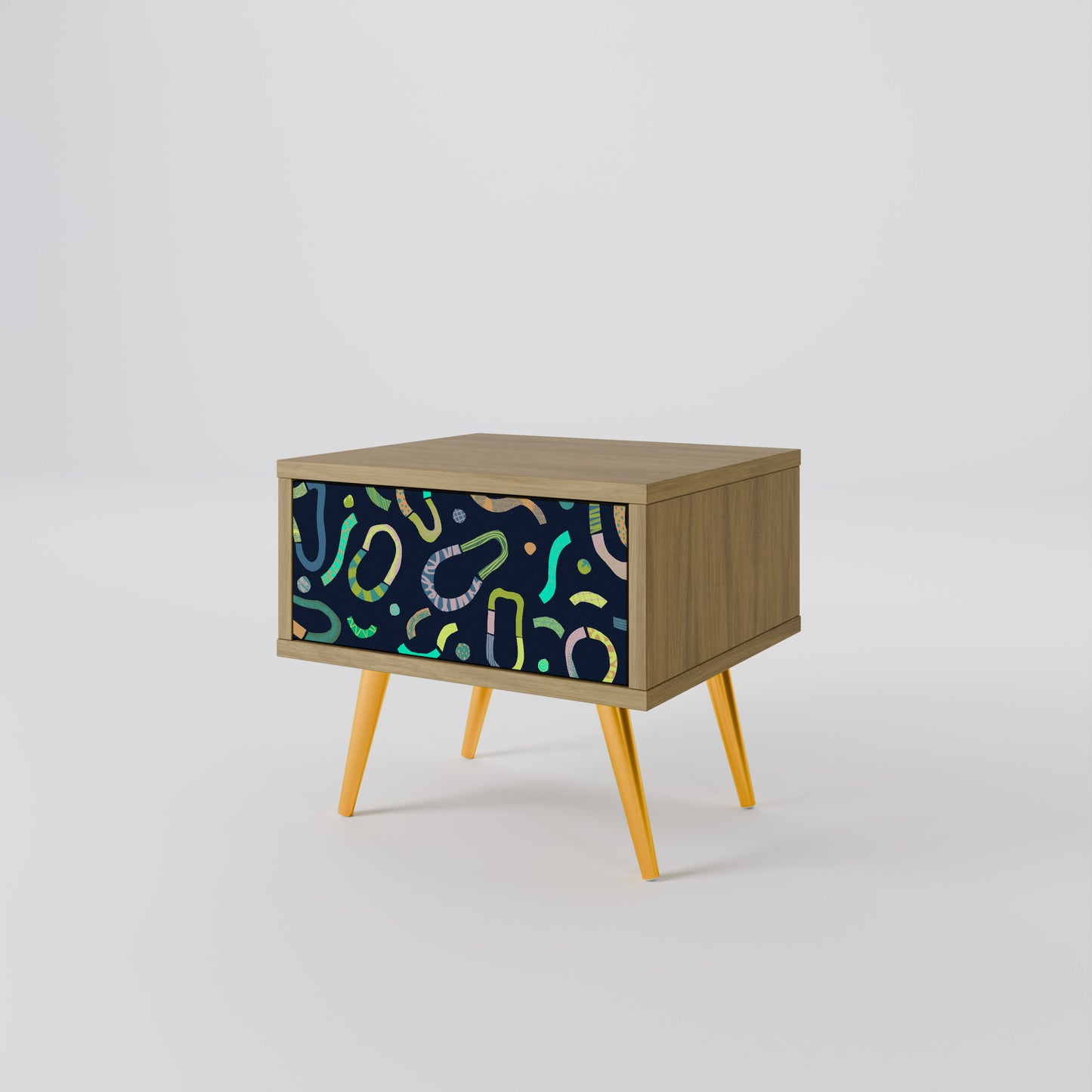 CONTRAST DANCE Nightstand in Oak Effect