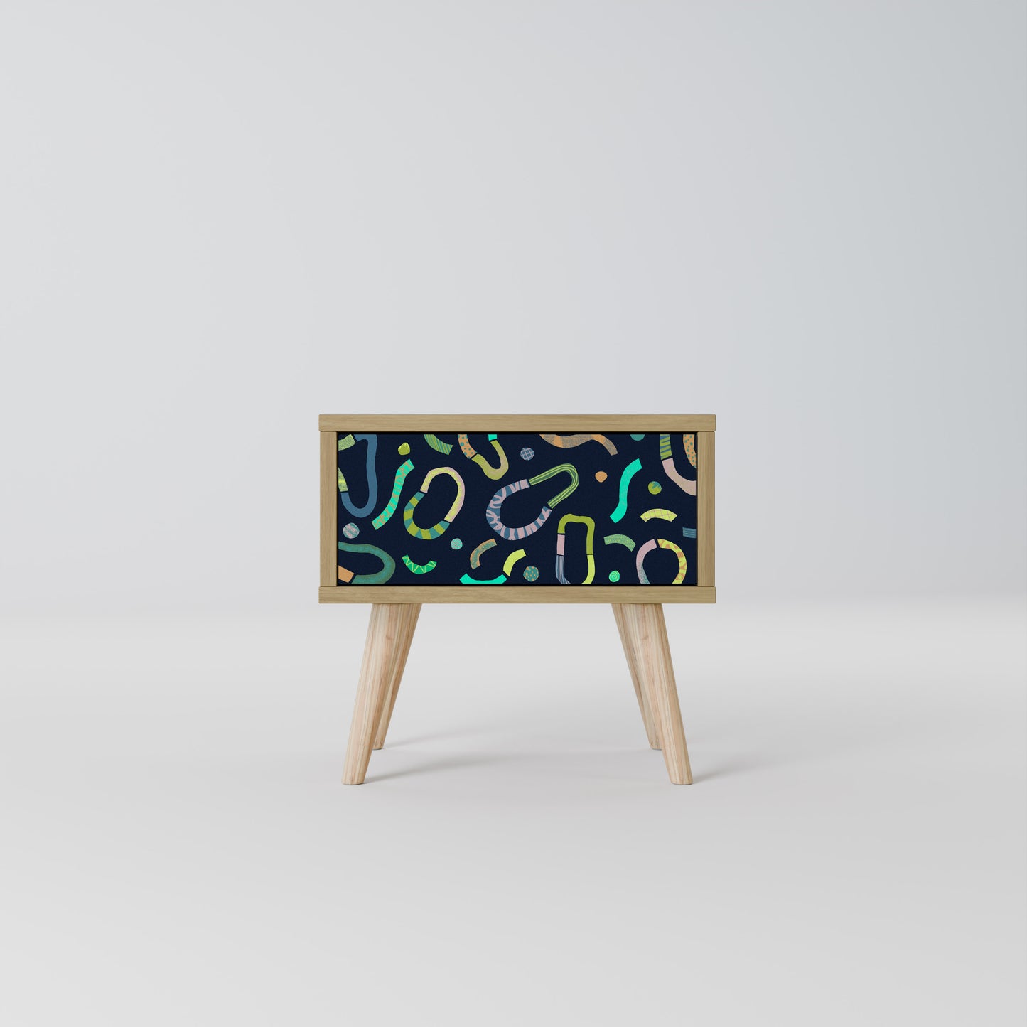 CONTRAST DANCE Nightstand in Oak Effect