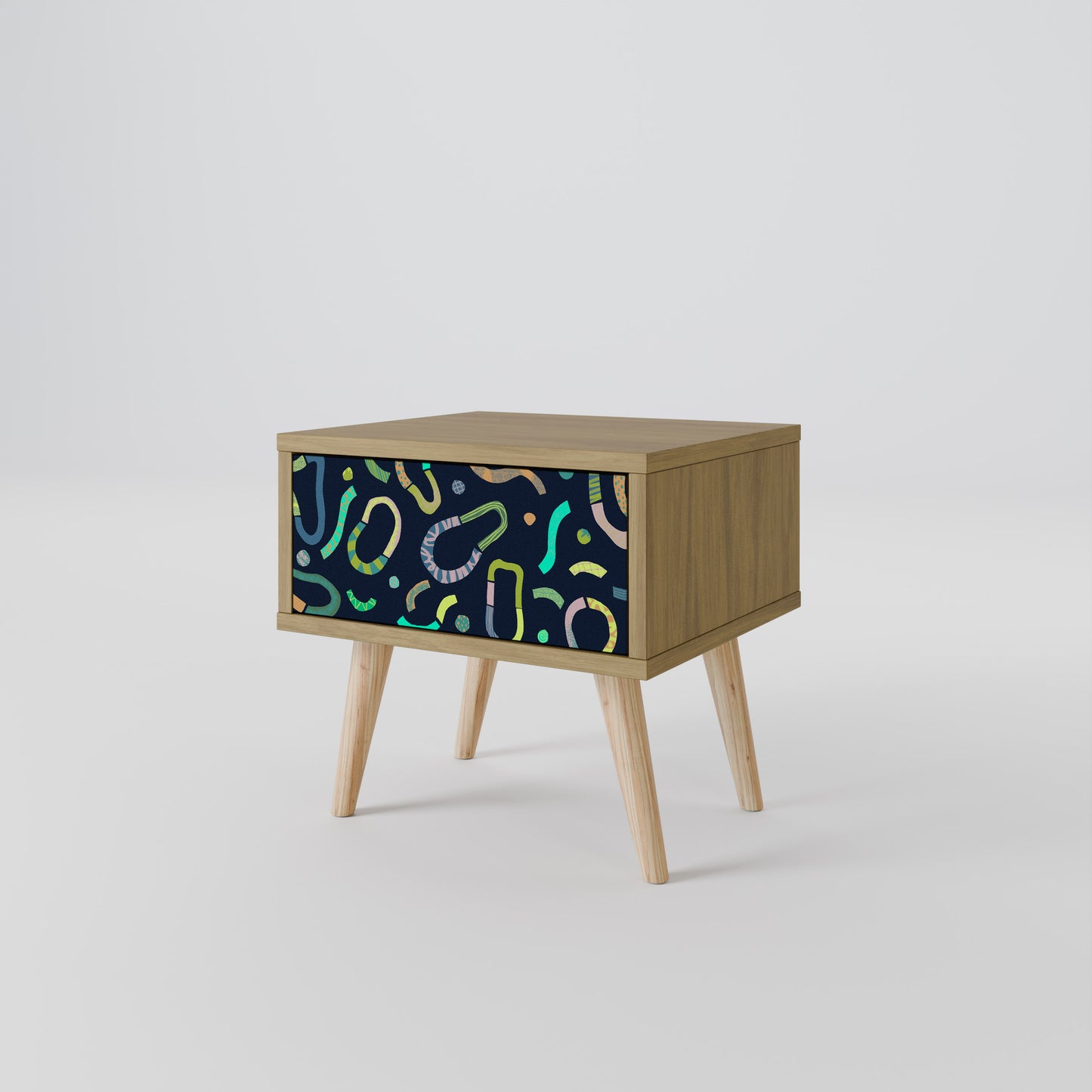 CONTRAST DANCE Nightstand in Oak Effect
