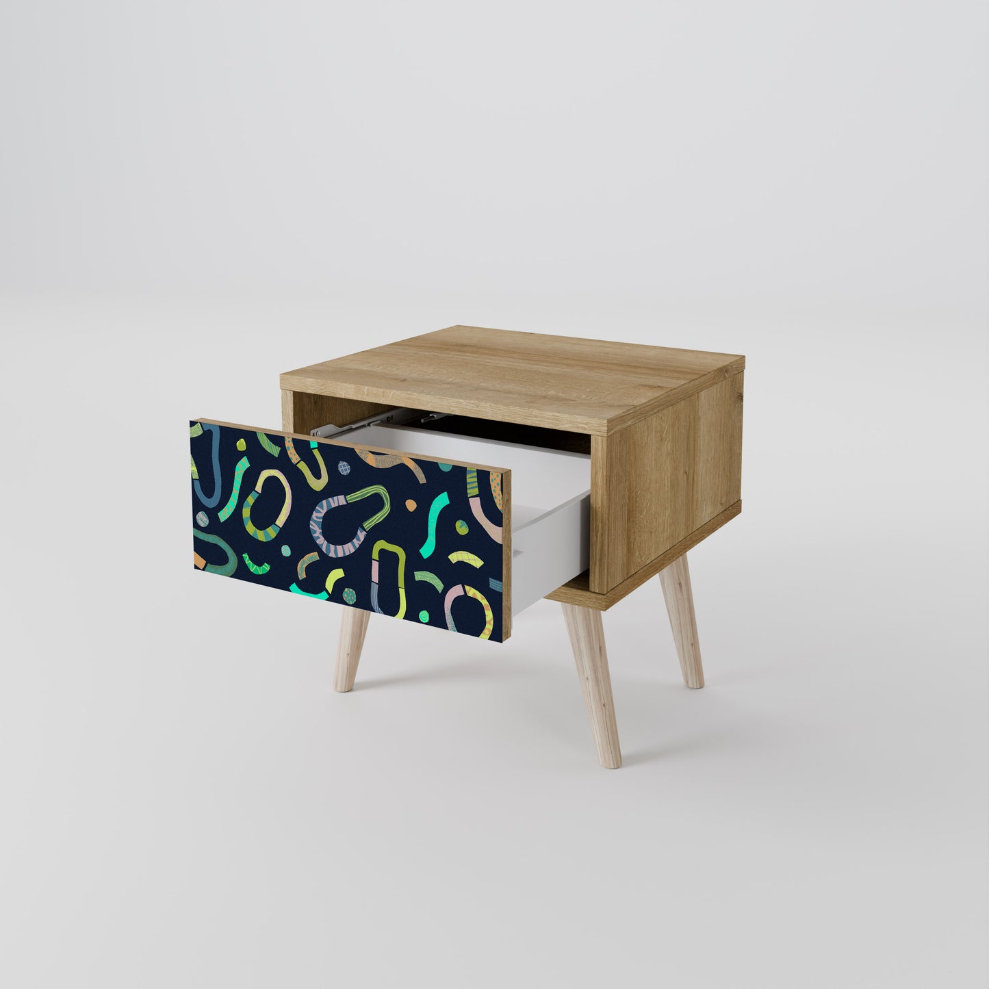 CONTRAST DANCE Nightstand in Oak Effect