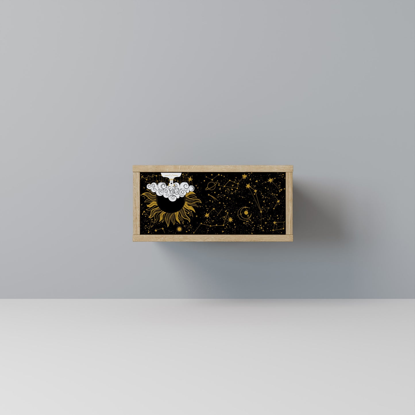 STELLAR CONSTELLATIONS Nightstand in Oak Effect
