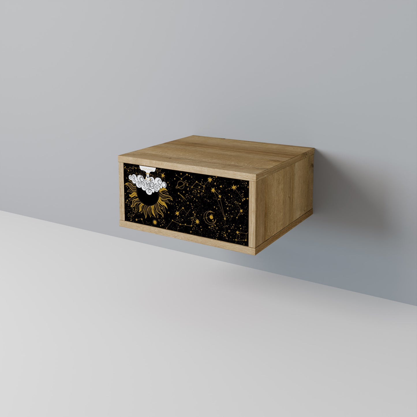 STELLAR CONSTELLATIONS Nightstand in Oak Effect