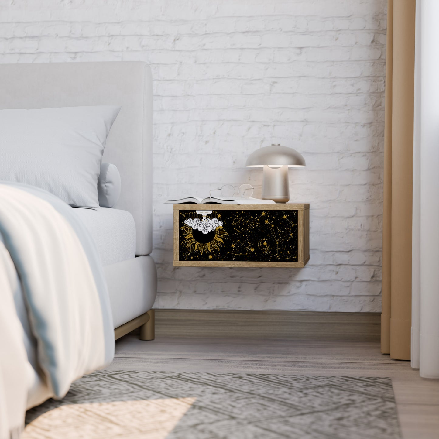 STELLAR CONSTELLATIONS Nightstand in Oak Effect