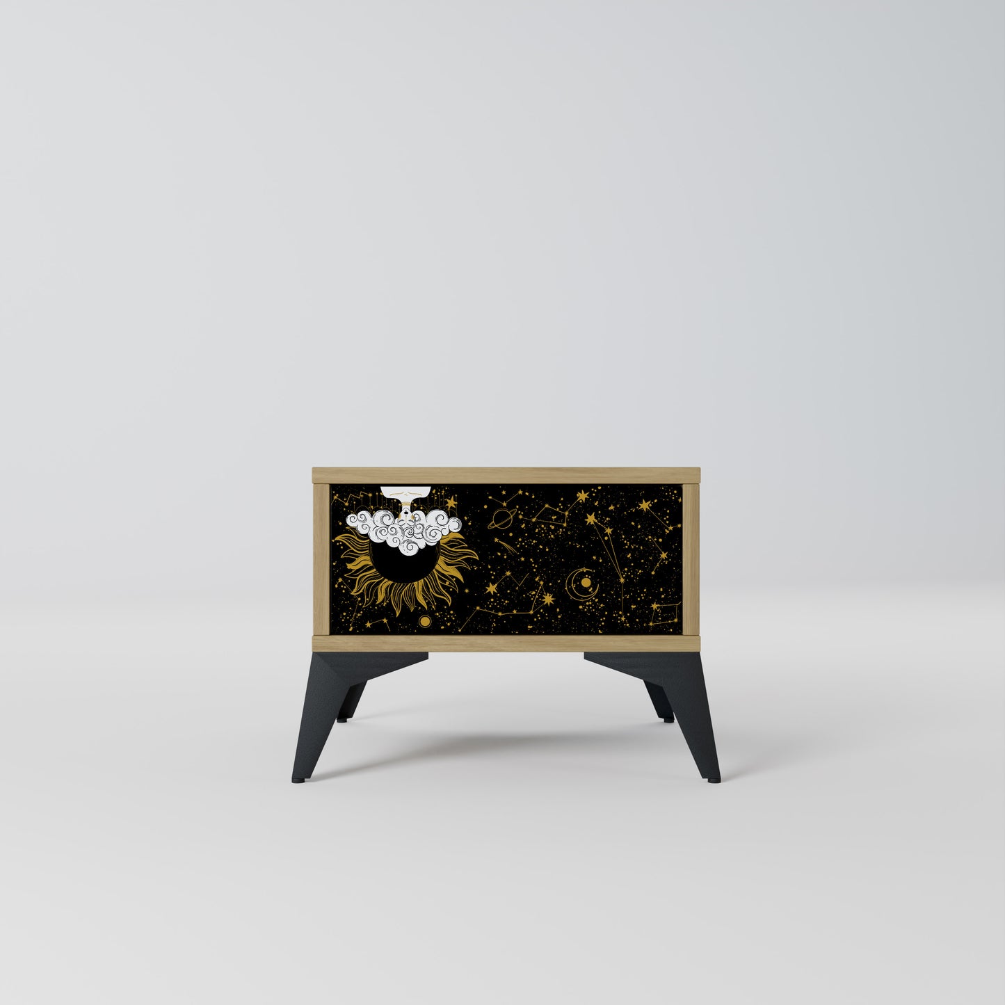 STELLAR CONSTELLATIONS Nightstand in Oak Effect