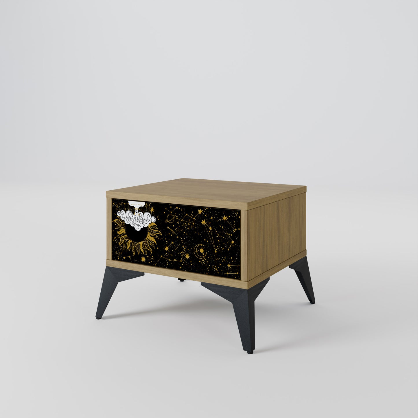 STELLAR CONSTELLATIONS Nightstand in Oak Effect