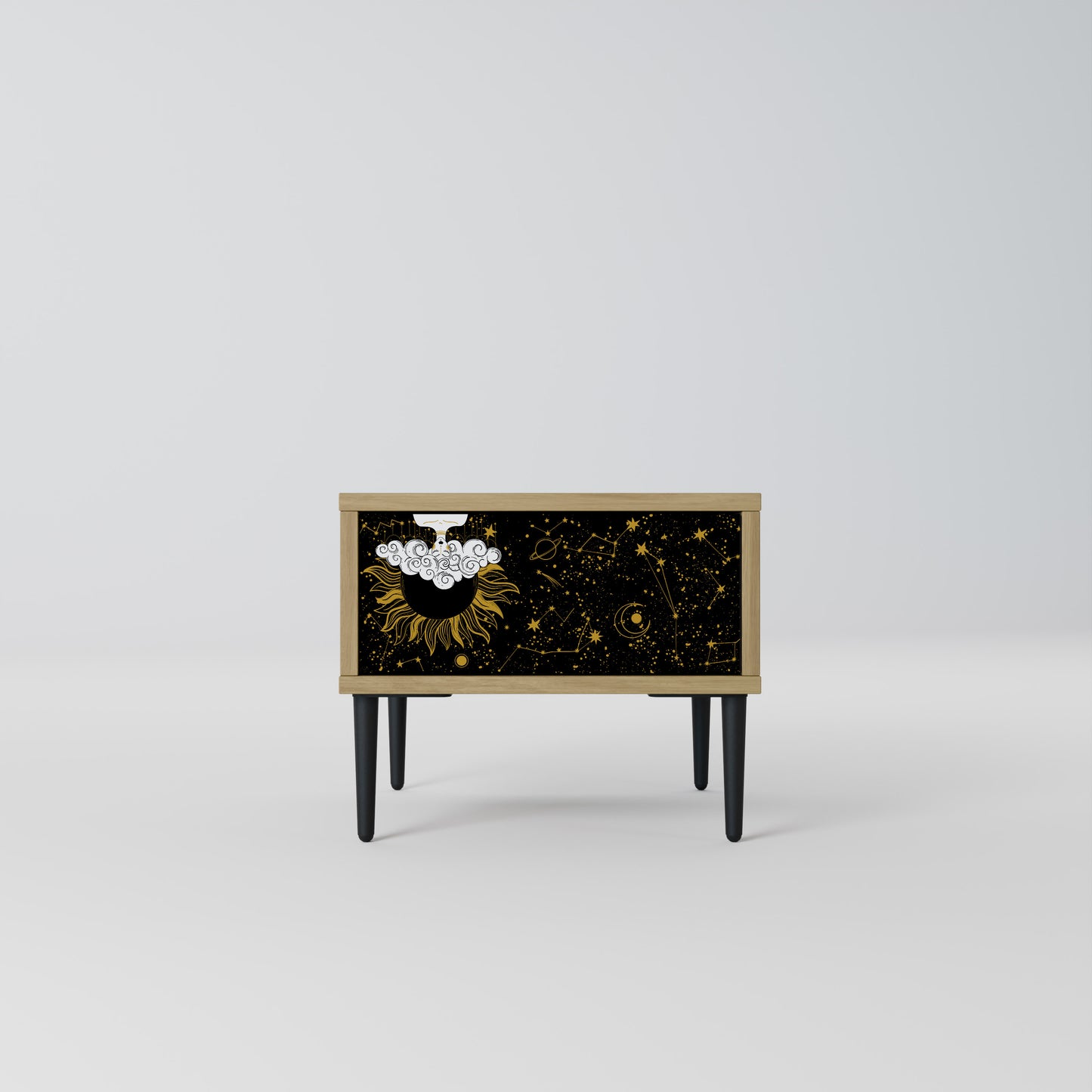 STELLAR CONSTELLATIONS Nightstand in Oak Effect