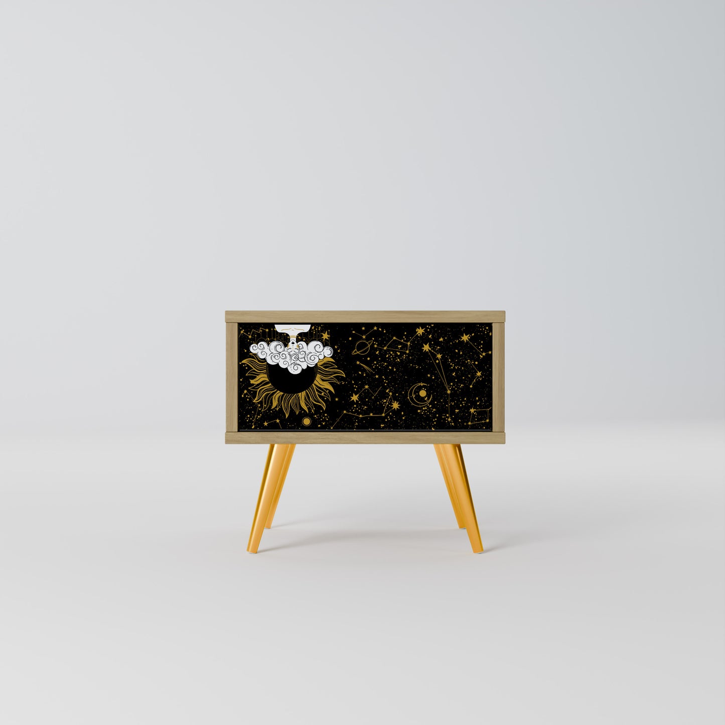 STELLAR CONSTELLATIONS Nightstand in Oak Effect