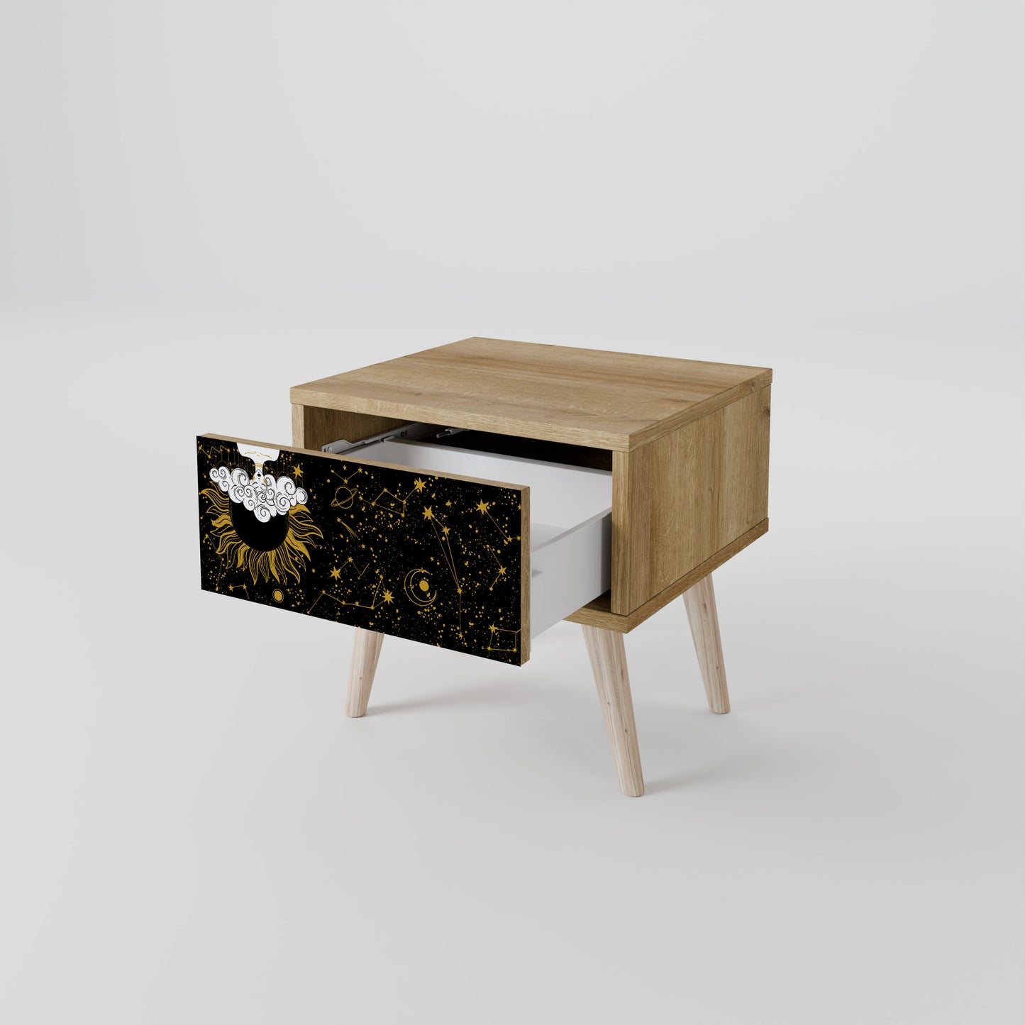 STELLAR CONSTELLATIONS Nightstand in Oak Effect