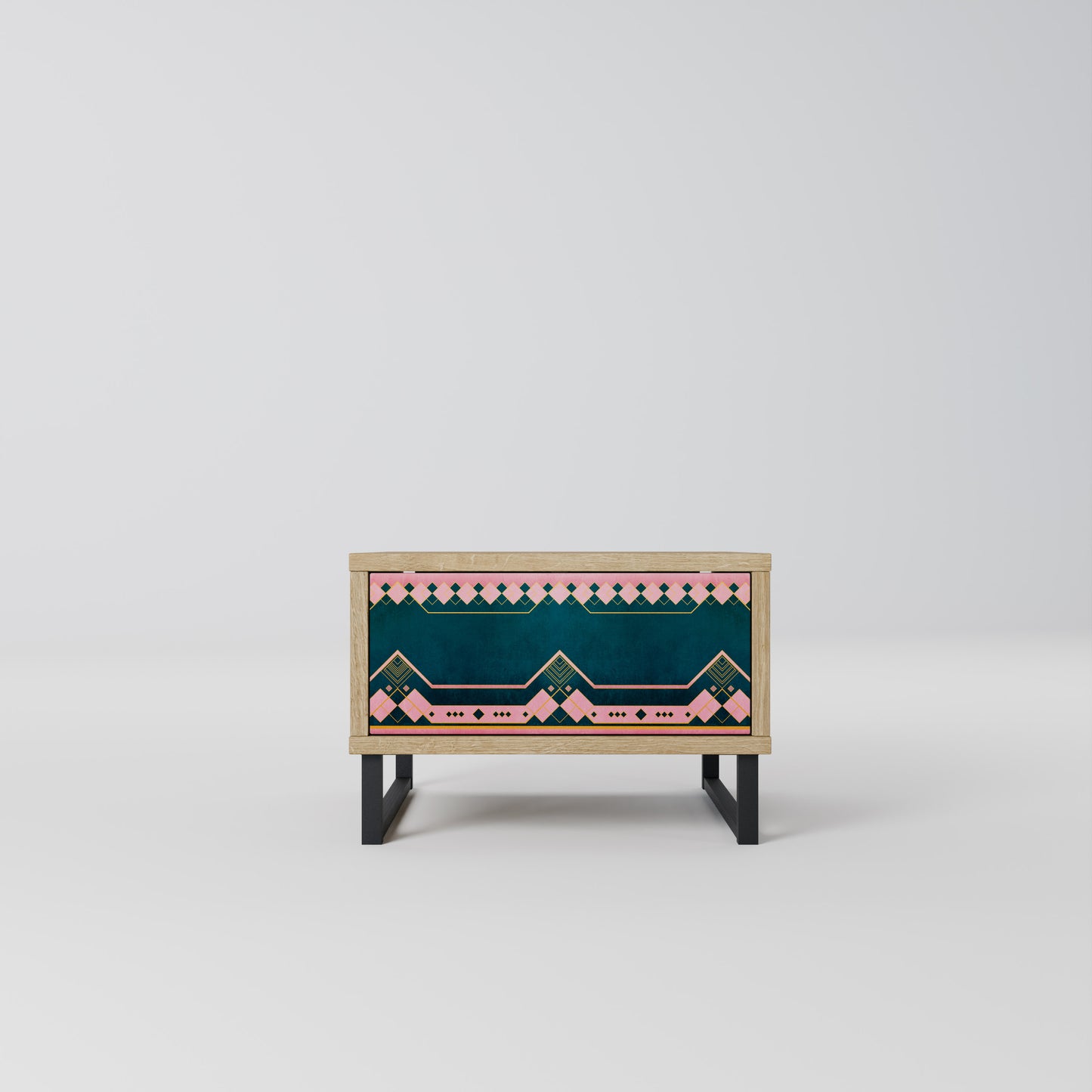 ROYAL COMPOSITION Nightstand in Oak Effect