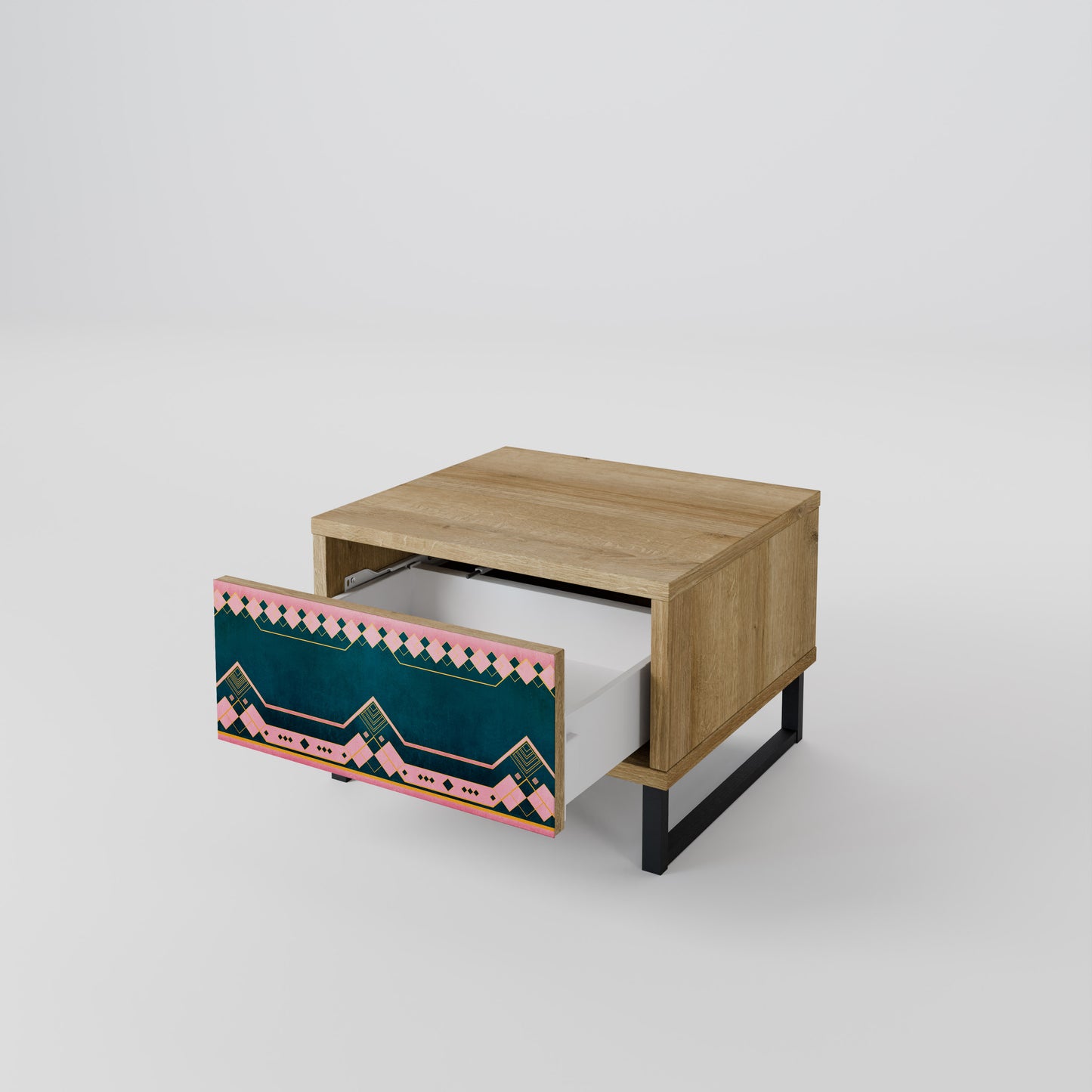 ROYAL COMPOSITION Nightstand in Oak Effect